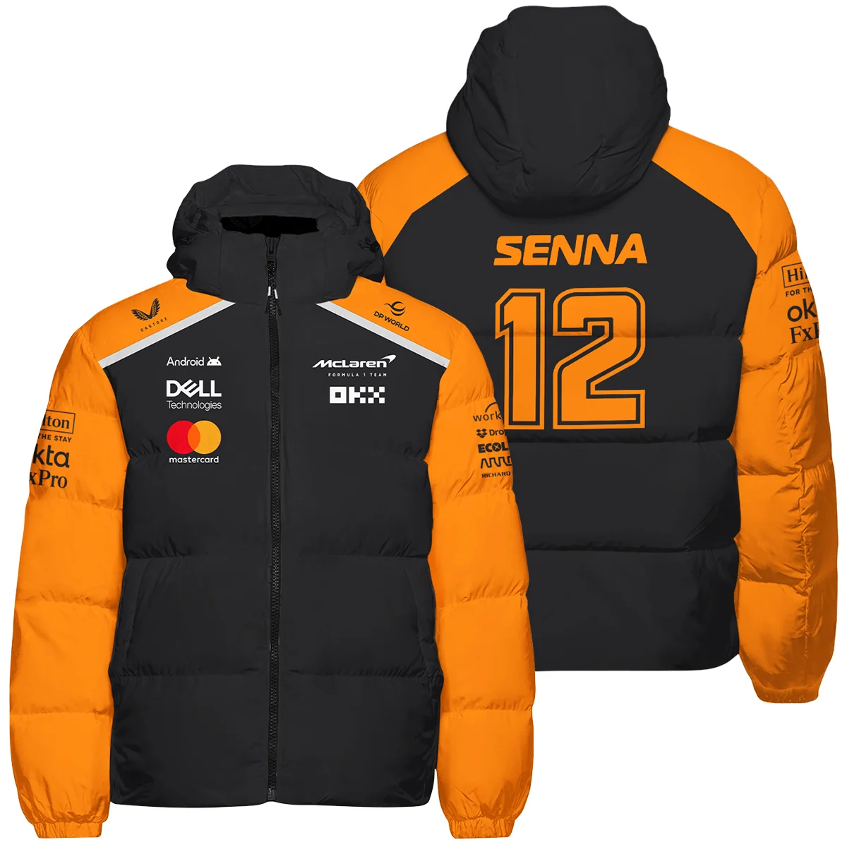 Ayrton Senna The Racing Legend McLaren F1 Down & Puffer Jackets BLF16625A1HCJ - Pit Lane Clothing