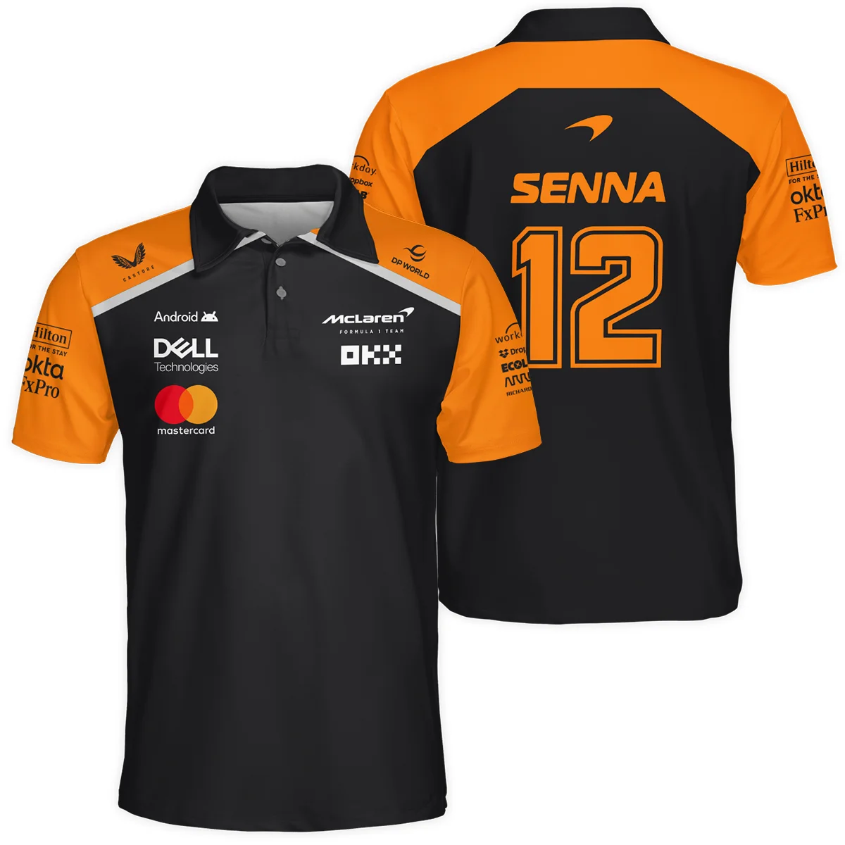 Ayrton Senna The Racing Legend McLaren F1 Polo Shirt BLF16625A1PL - Race Day Outfit