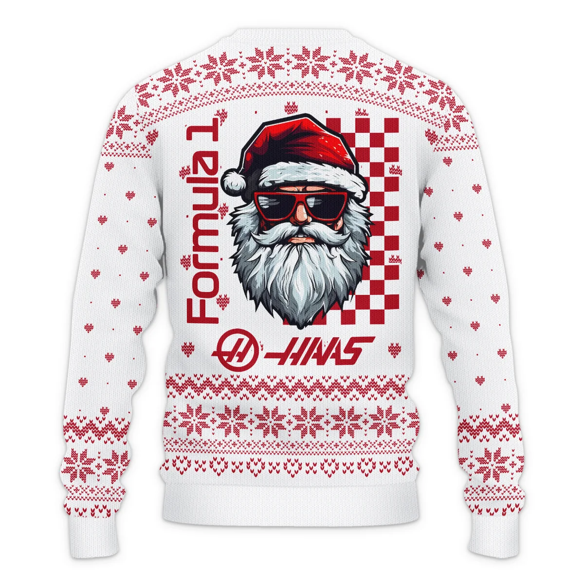 Badass Santa Racing Haas Formula 1 - Ugly Sweater BLVAF1220925A27HAAS - Image 3