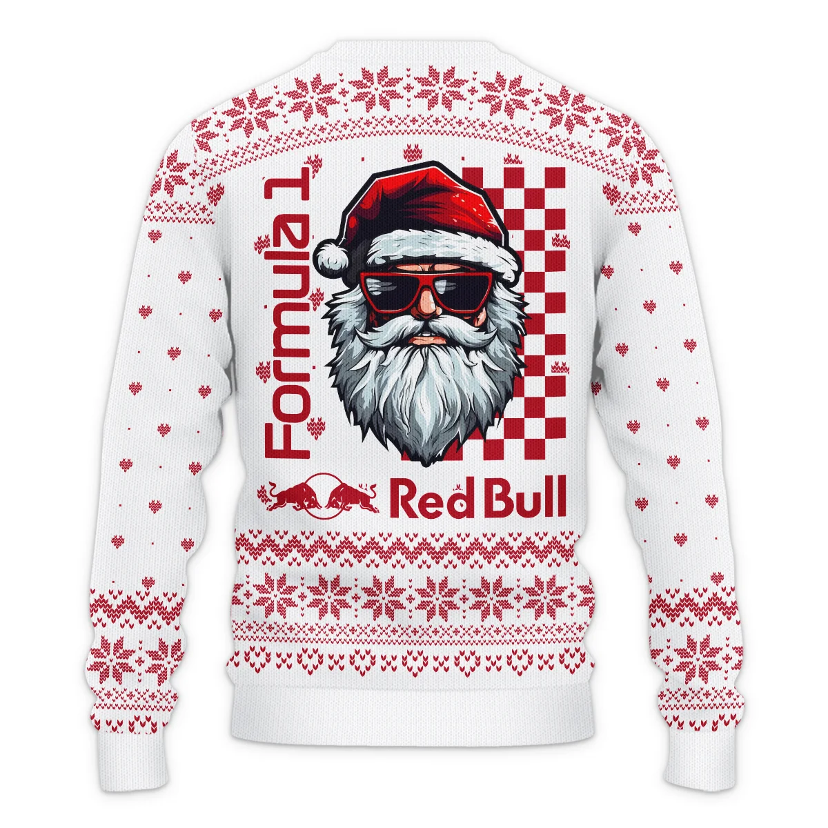 Badass Santa Racing Red Bull Racing Formula 1 - Ugly Sweater BLVAF1220925A27RBR - Image 3
