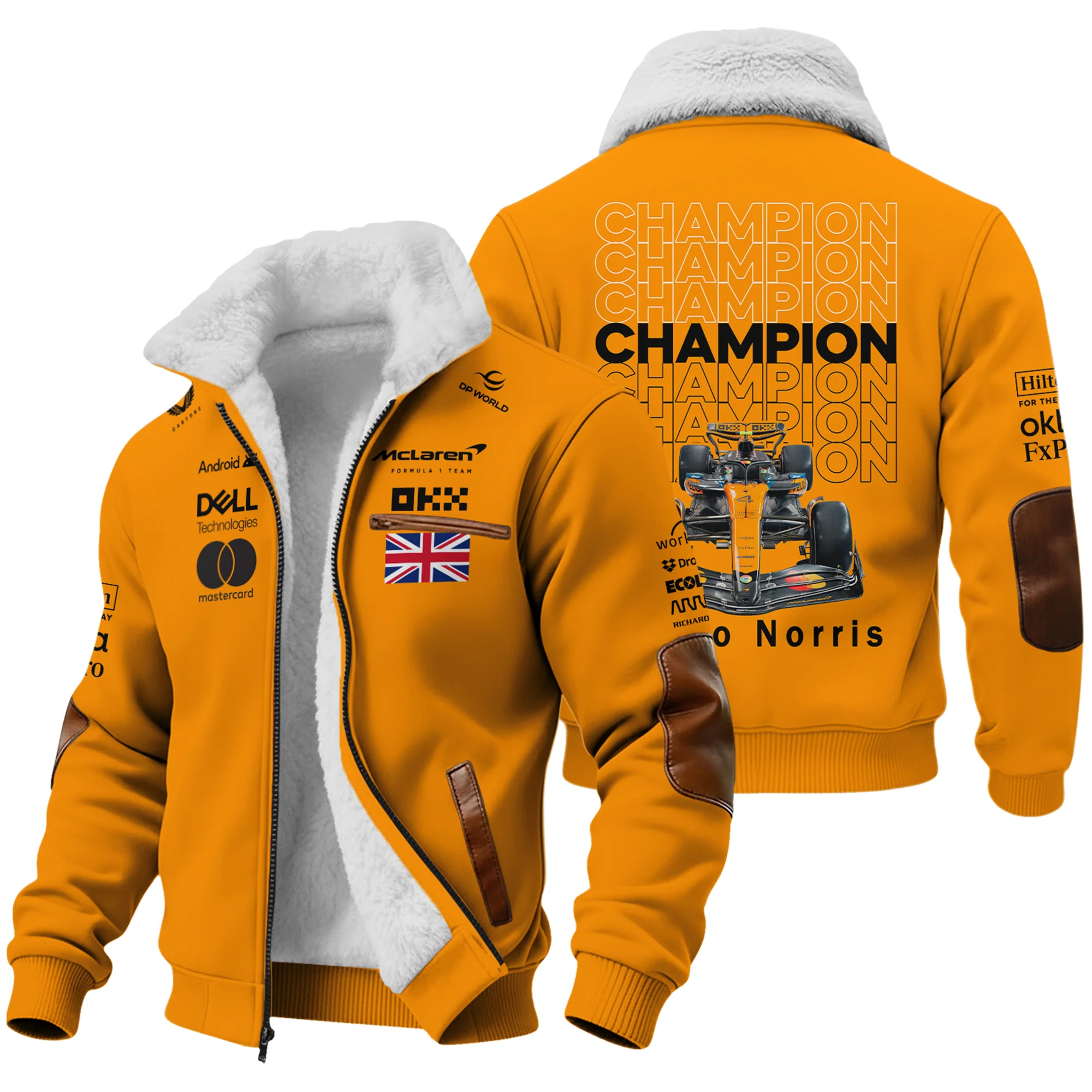 Champion 2025 Lando Norris McLaren F1 Team Fleece Jacket BLVALN051225A2FJ - F1 Fan Gear