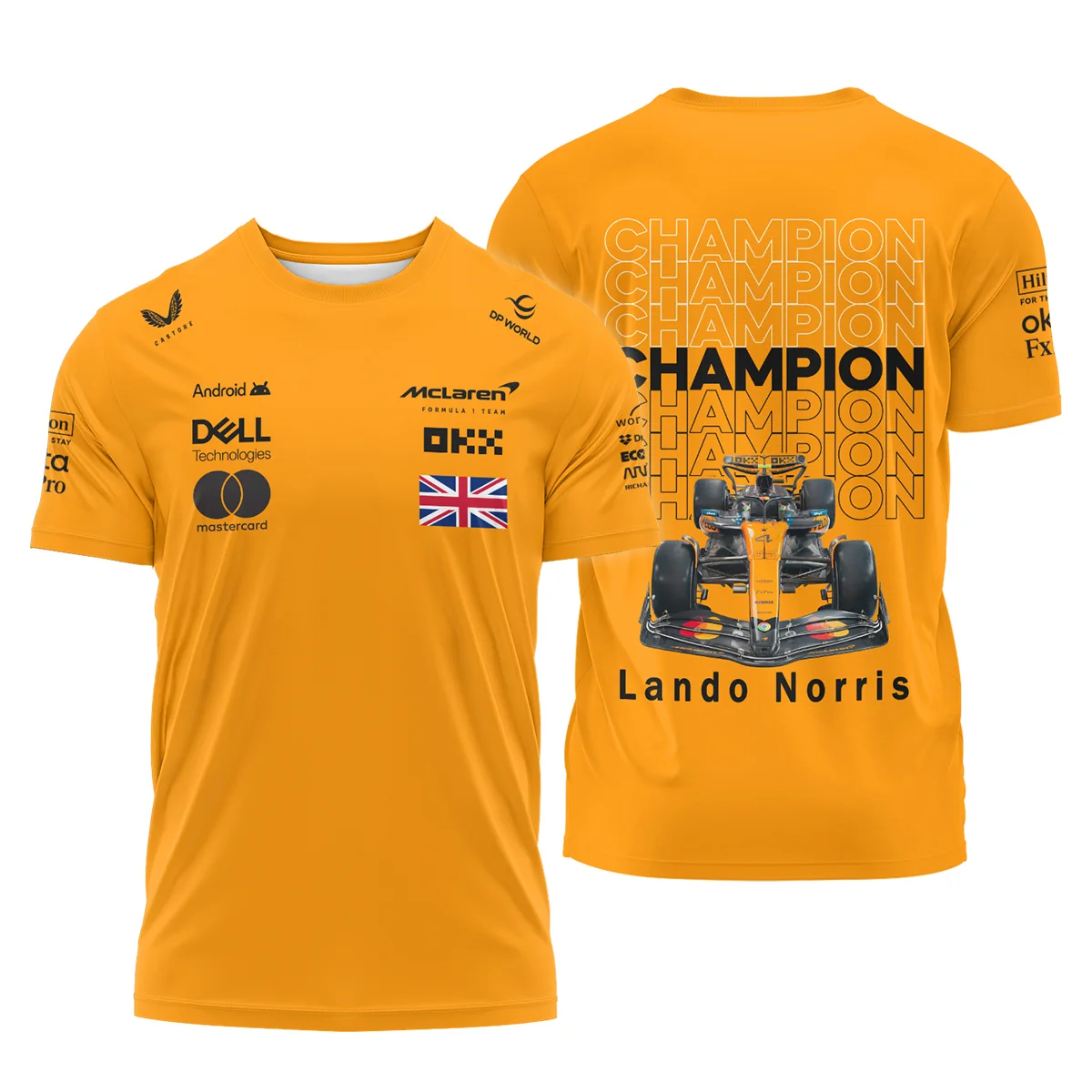 Champion 2025 Lando Norris McLaren F1 Team T-Shirt BLVALN051225A2TS - Motorsport Apparel