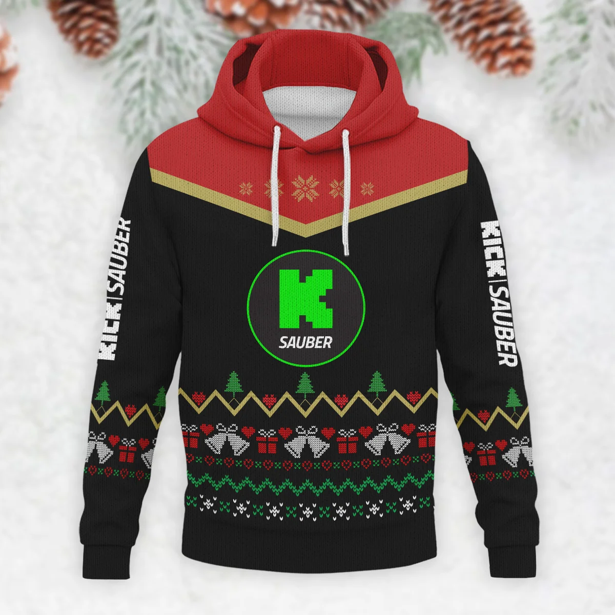 Christmas Gift Kick Sauber Formula 1 - Knitted Hoodie BLVAF12209250A7KS - Image 2