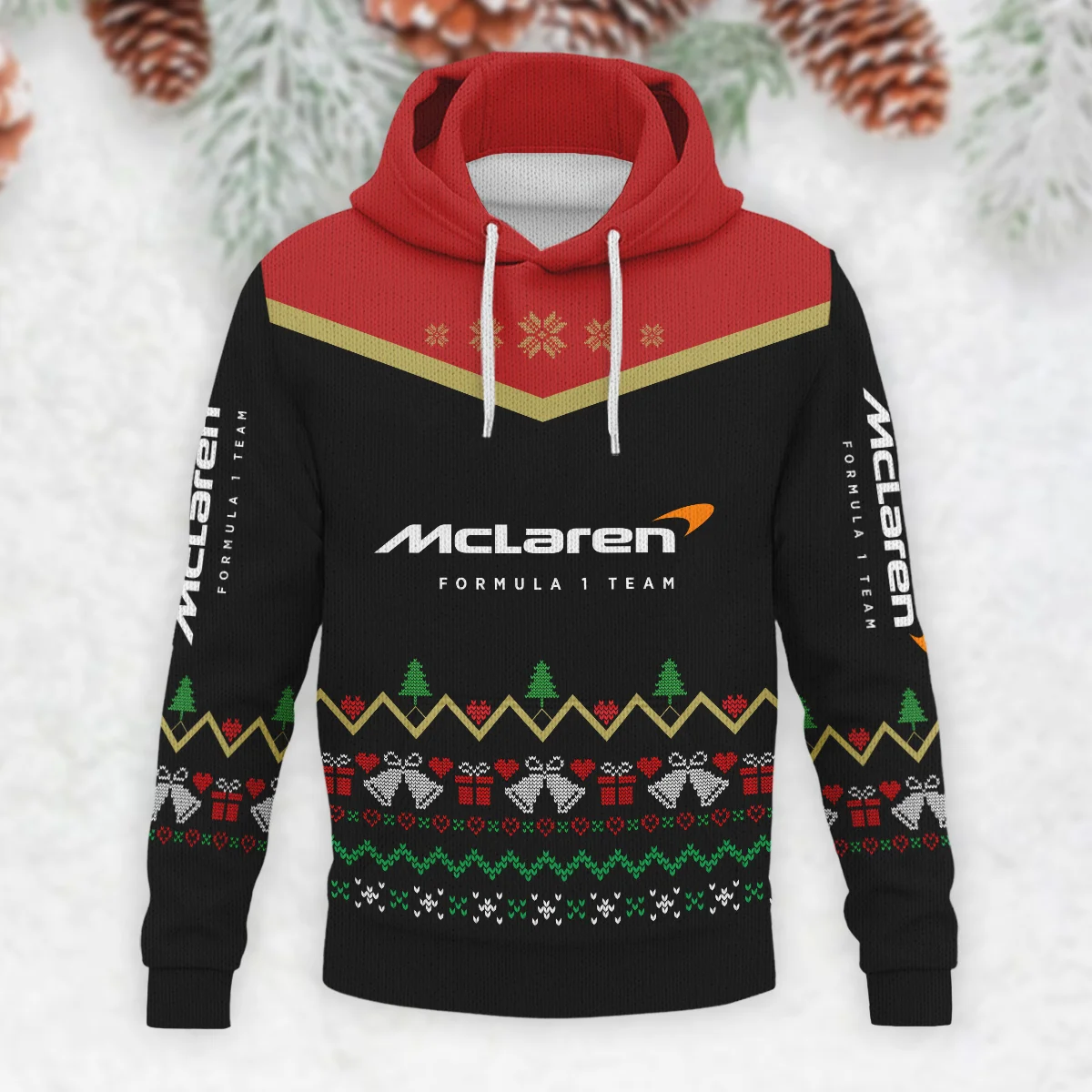 Christmas Gift McLaren Formula 1 - Knitted Hoodie BLVAF12209250A7MCL - Image 2