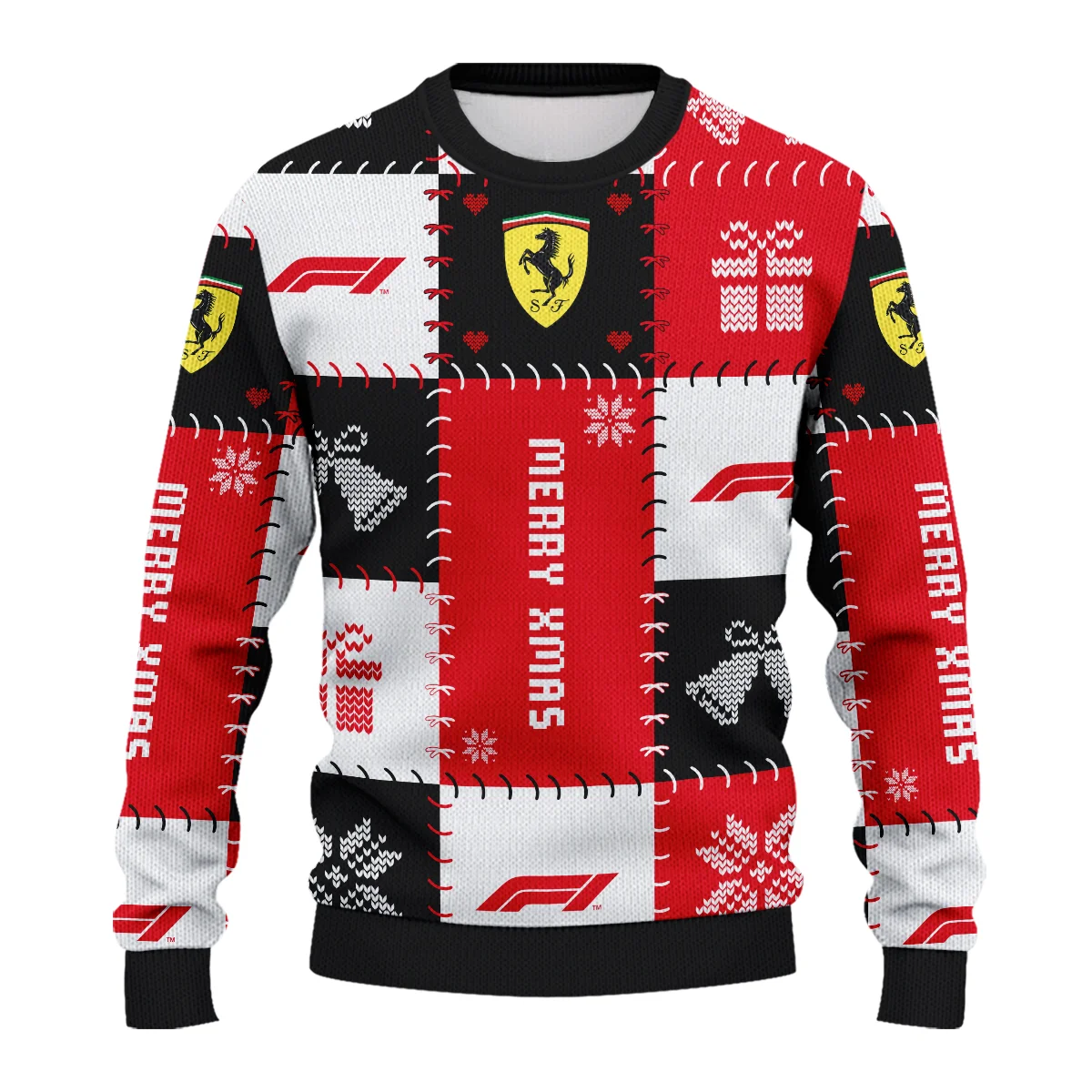 Christmas Pattern Ferrari Formula 1 - Ugly Sweater BLVAF1220925A9FRR - Image 2