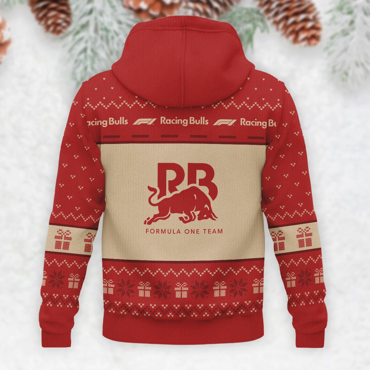 Christmas Racing Bulls Formula 1 - Knitted Hoodie BLVAF12209250A14RAC - Image 3