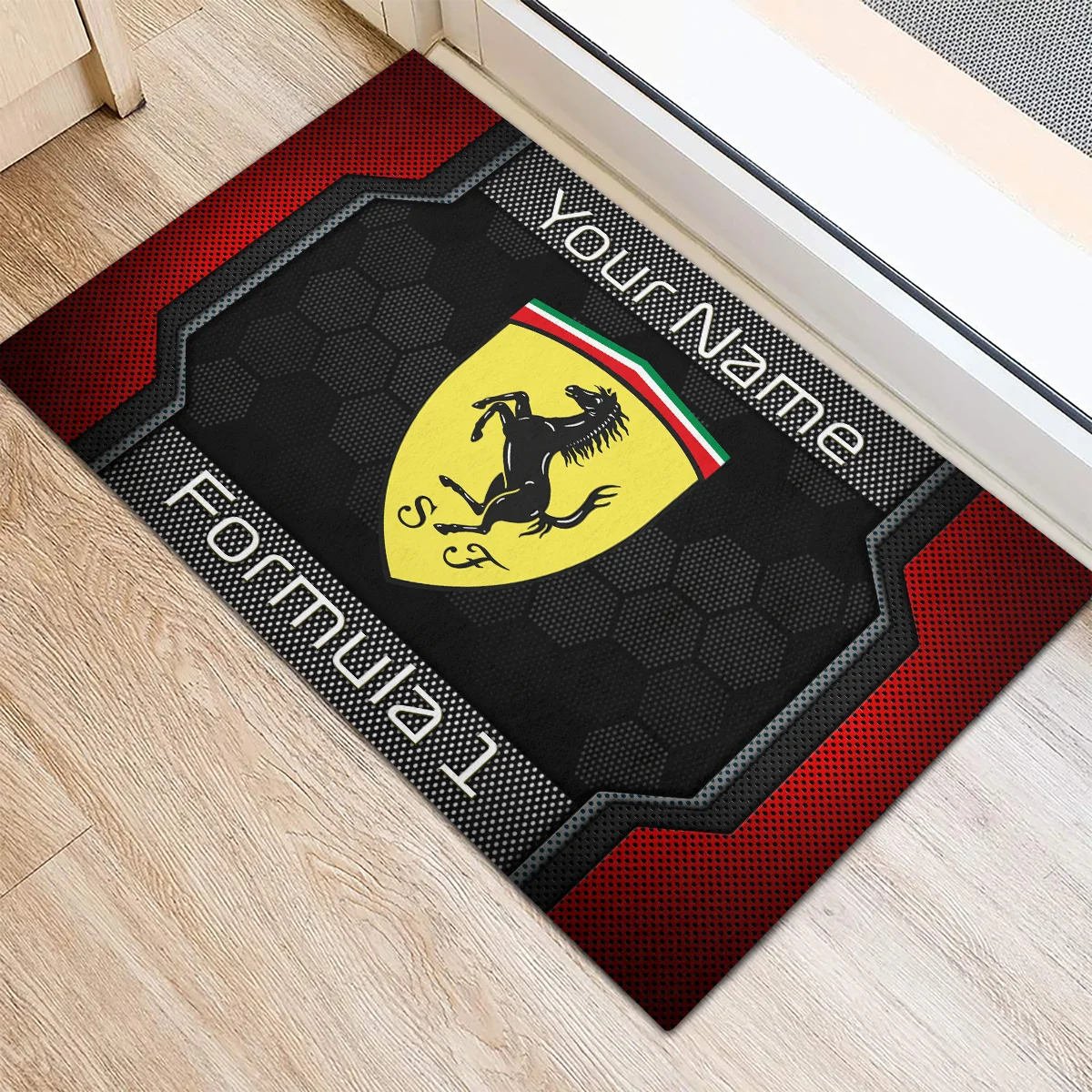 Custom Name Ferrari F1 Rubber Base Doormat - All Over Print BLF1139A2FRR - Image 3