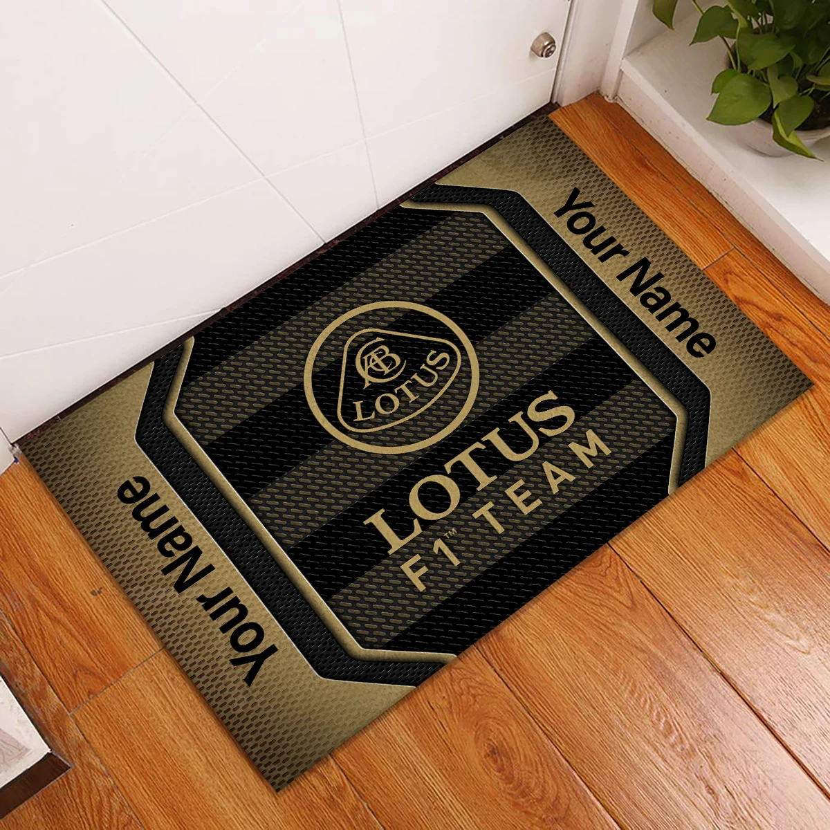Custom Name Lotus F1 Rubber Base Doormat - All Over Print BLF1139A4LT - Image 2