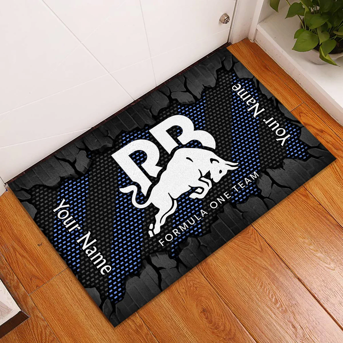 Custom Name Racing Bulls F1 Rubber Base Doormat - All Over Print BLF1139A11RAC - Image 2