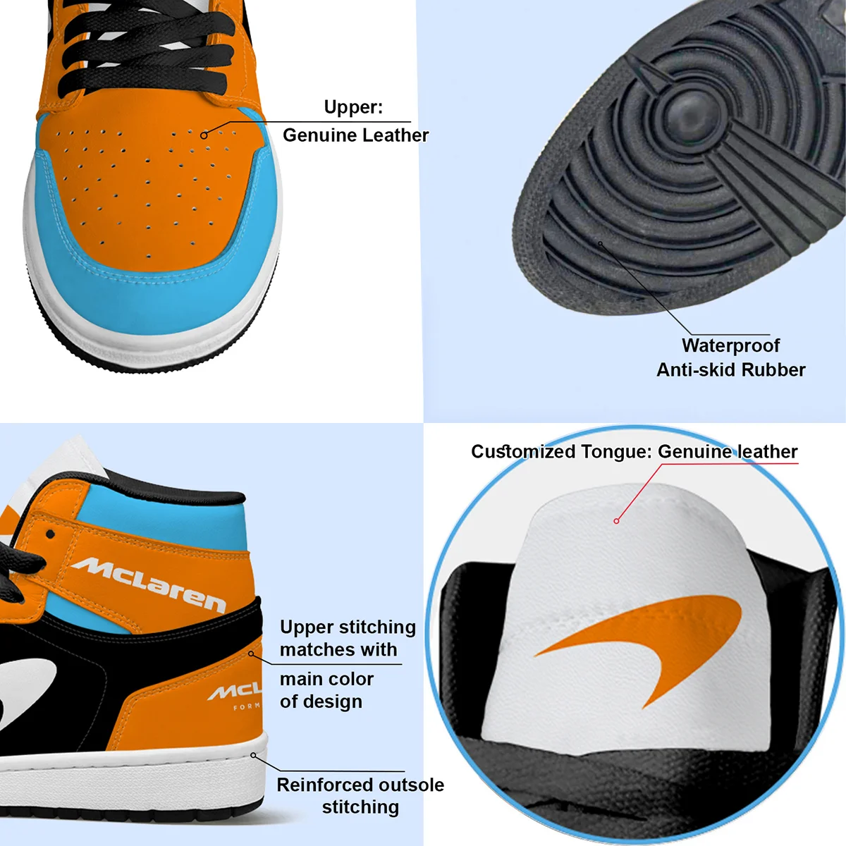 Custom Shoes Logo Air Jordan 1 High BLMCL17725A3 - Image 4