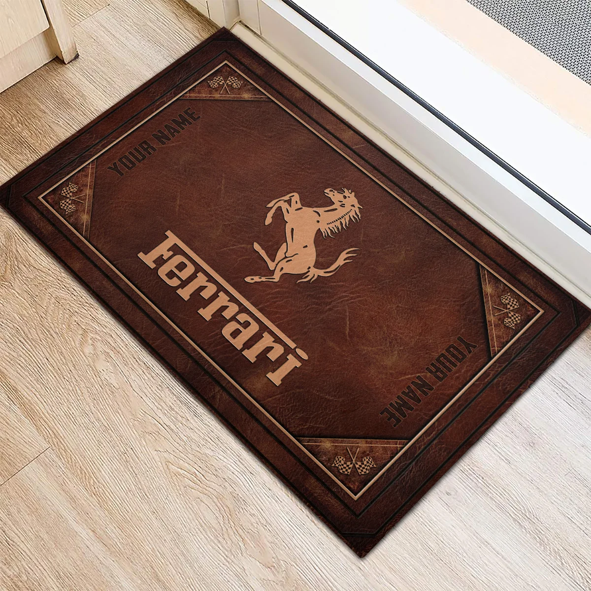 Custom Your Name Ferrari F1 Rubber Base Doormat - All Over Print BLF1139A9FRR - Image 3