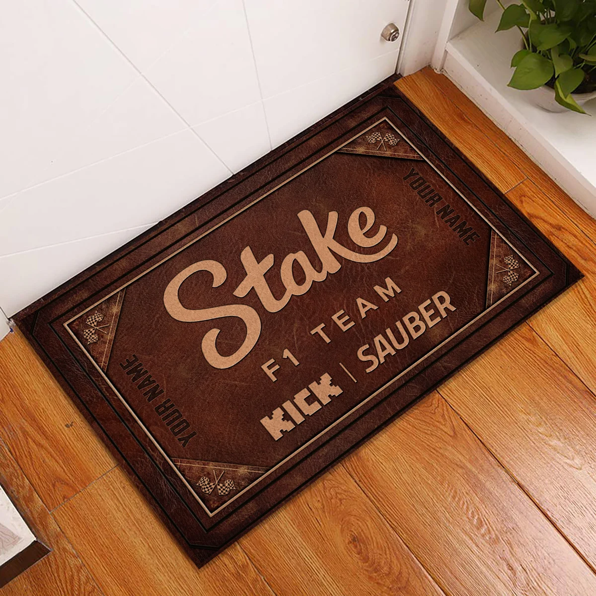 Custom Your Name Kick Sauber F1 Rubber Base Doormat - All Over Print BLF1139A9KS - Image 2