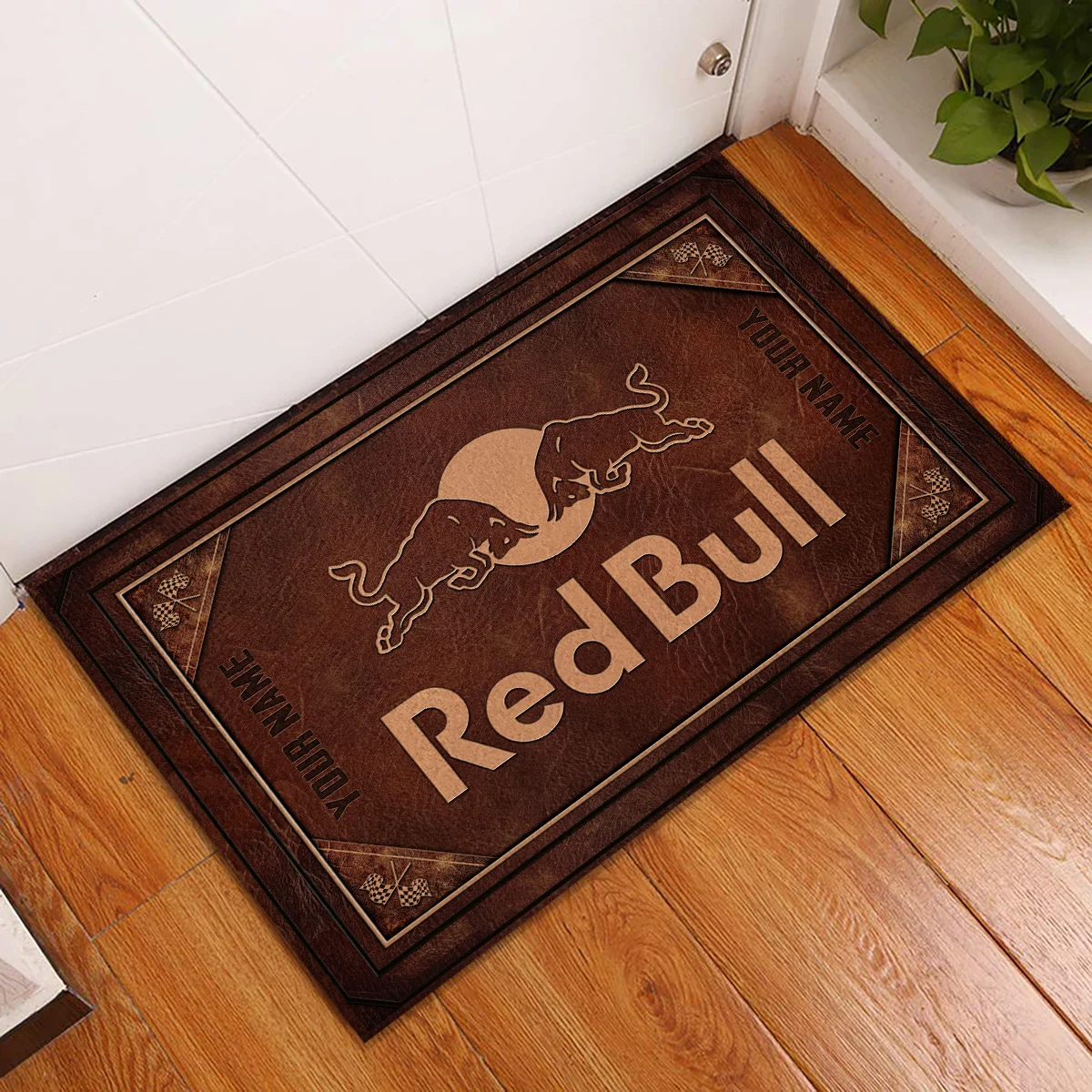 Custom Your Name Red Bull Racing F1 Rubber Base Doormat - All Over Print BLF1139A9RBR - Image 2