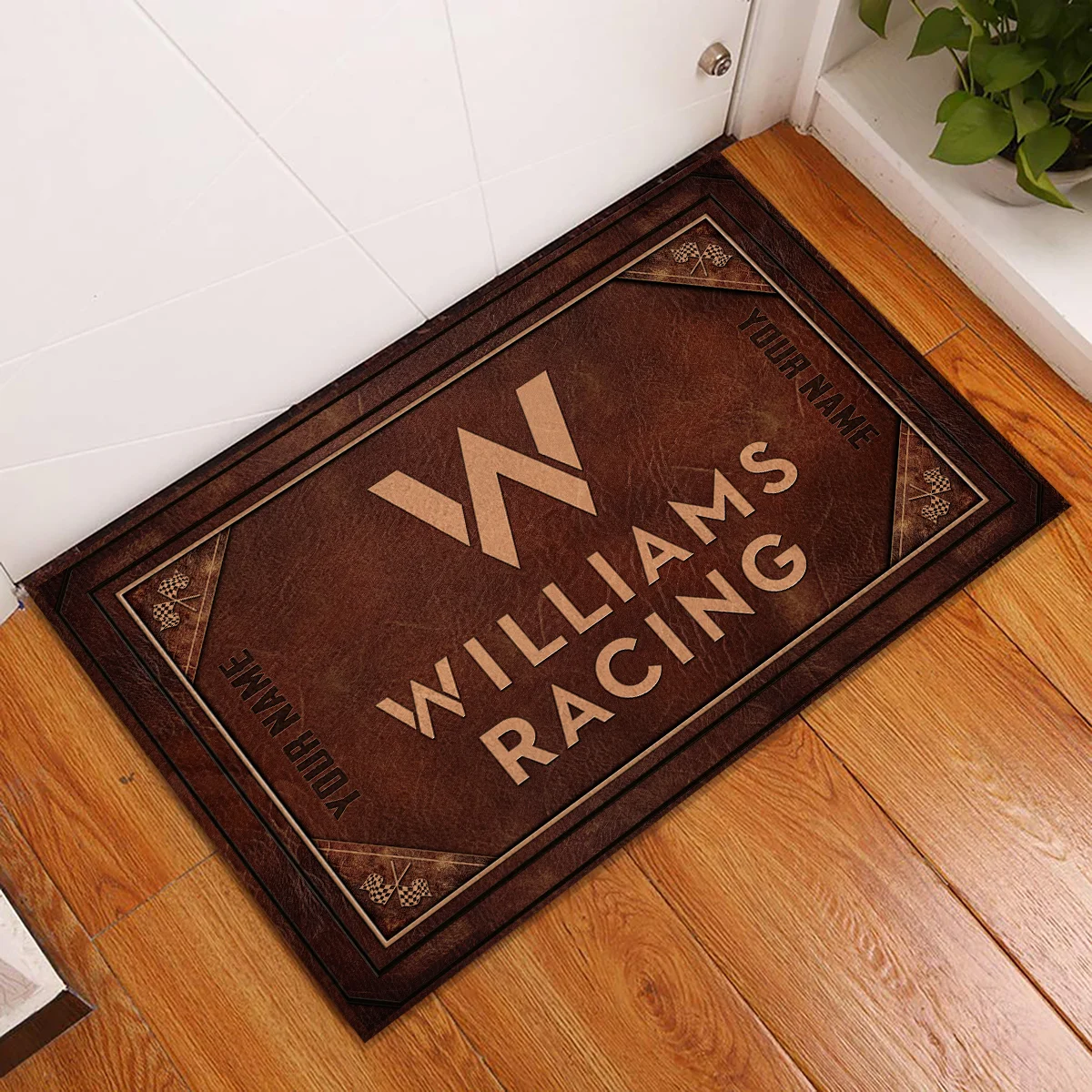 Custom Your Name Williams F1 Rubber Base Doormat - All Over Print BLF1139A9WIL - Image 2