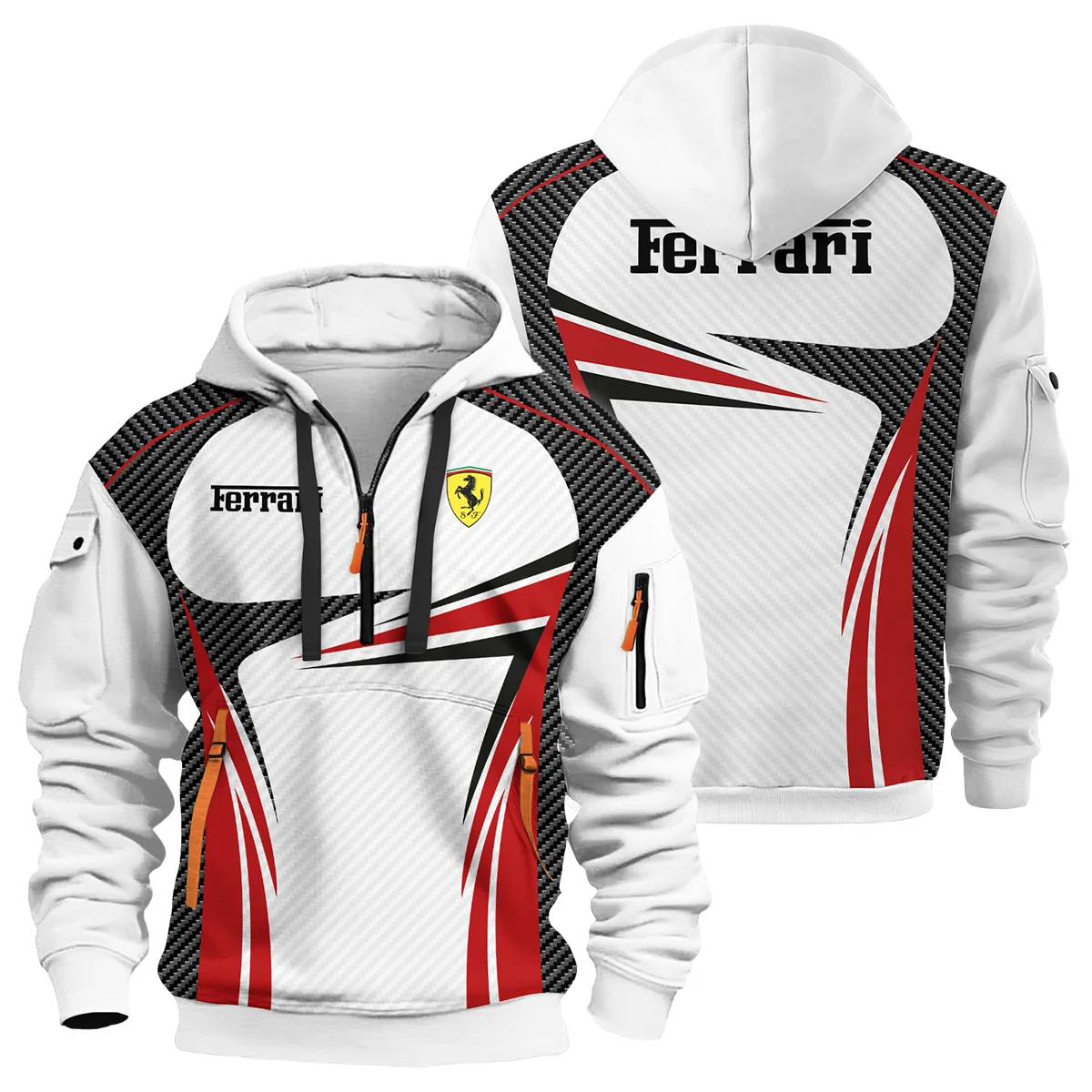 Ferrari F1 Team For Fans - Hoodie Half Zip BLVAF1031225A1FRRHDF