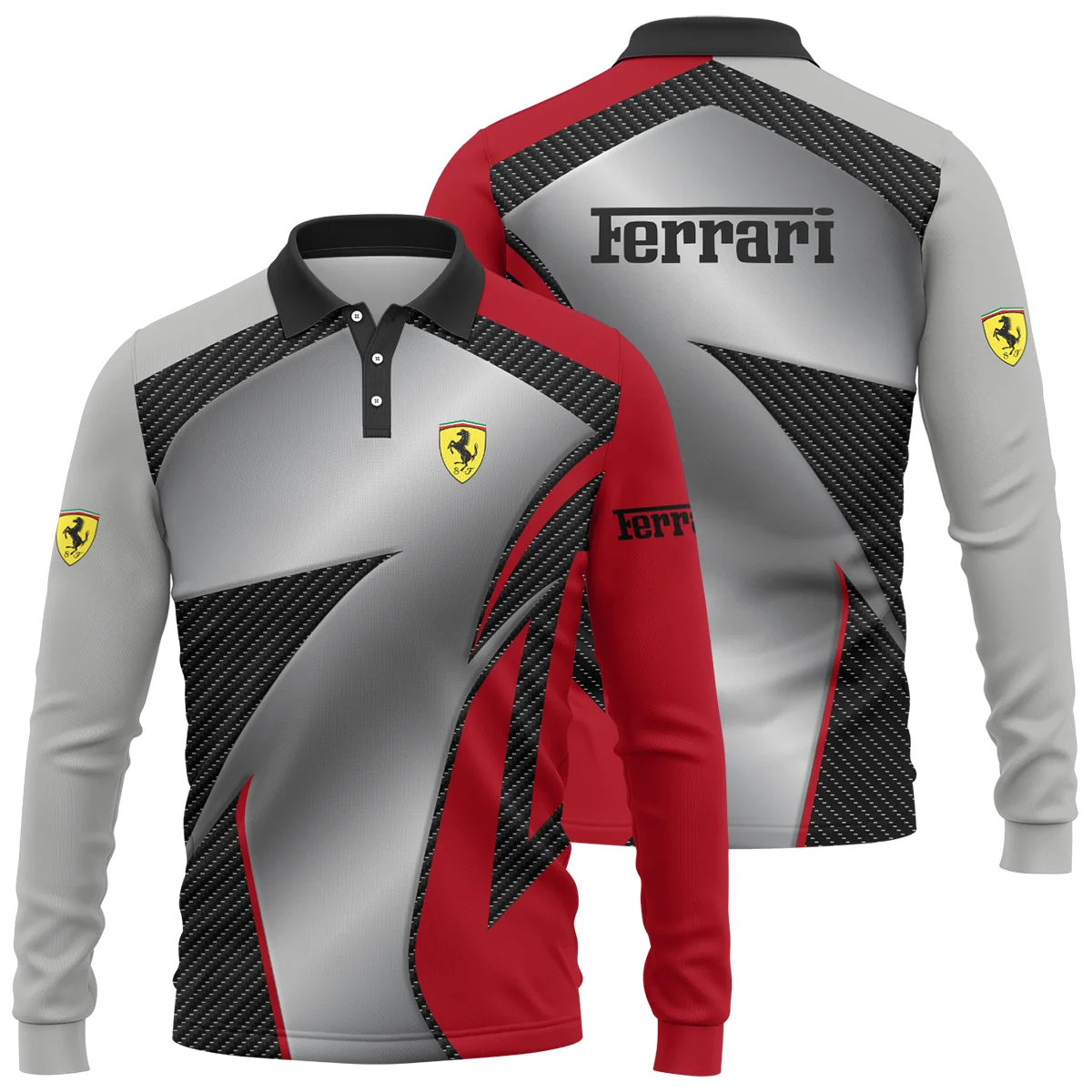 Ferrari F1 Team For Fans - Long Polo Shirt BLVAF1031225A2FRRLPL