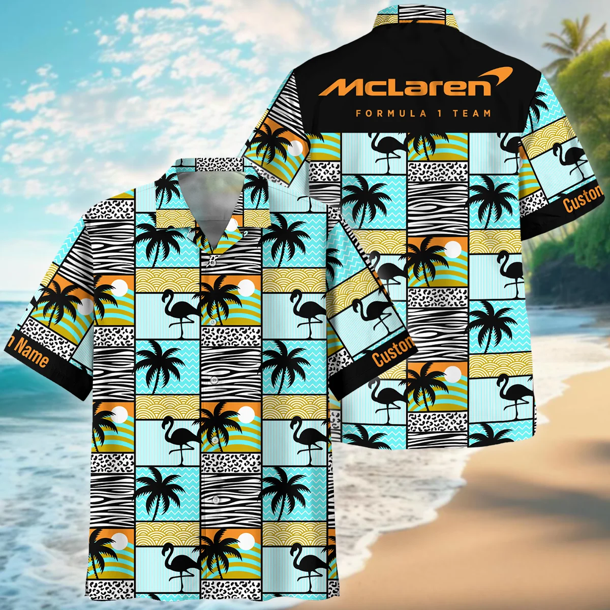 Flamingo Mood McLaren F1 Hawaiian Shirt BL300475A7HW - Motorsport Lifestyle Wear