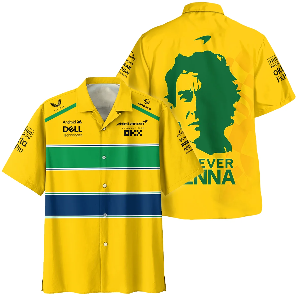 Forever Ayrton Senna McLaren F1 Hawaiian Shirt BLF13625A2HW - Formula Racing Apparel