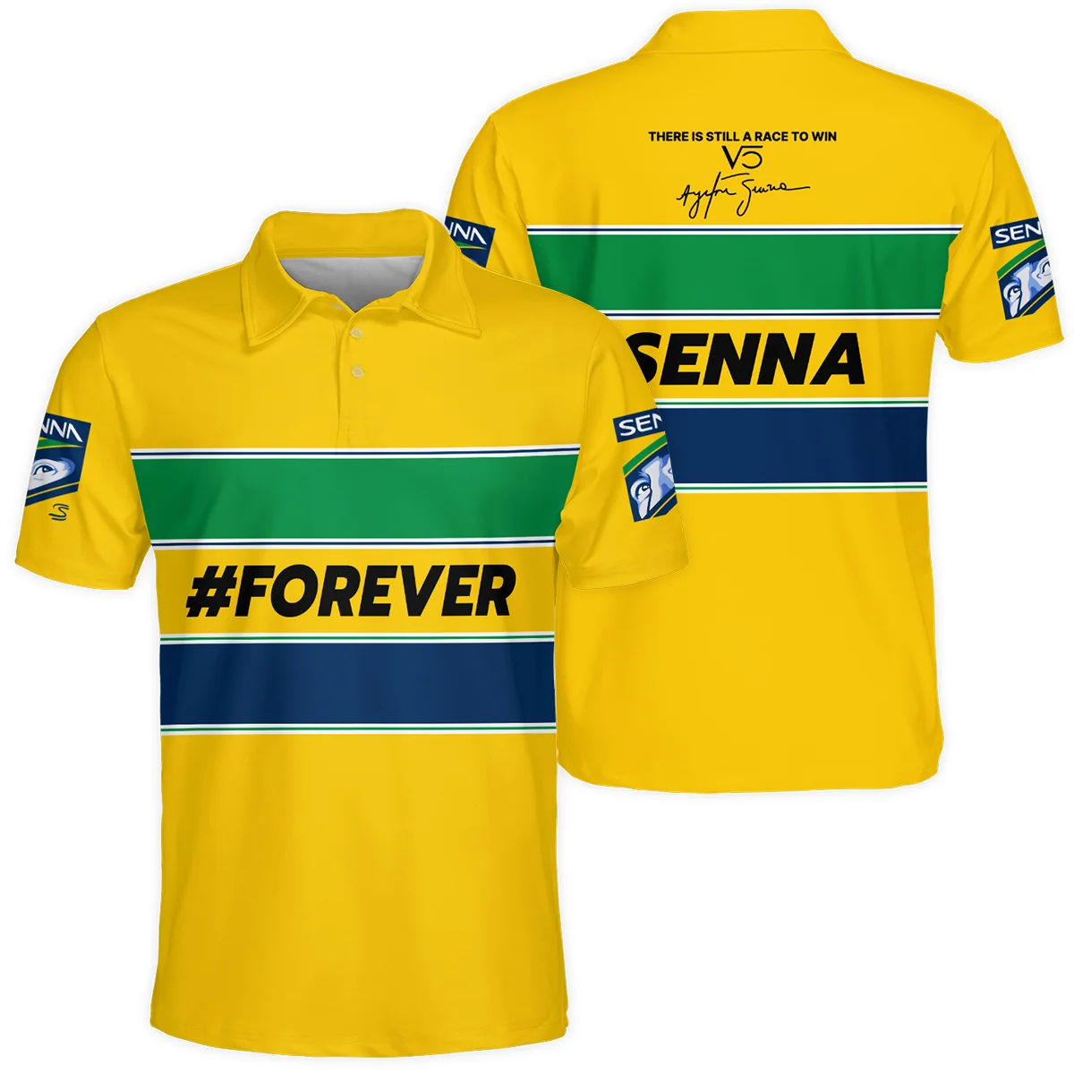 Forever Senna Formula One Polo Shirt BLF1190525A1PL - Motorsport Apparel
