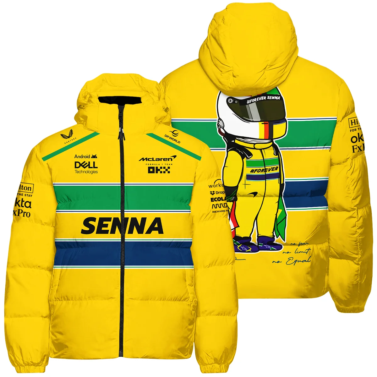 Forever Senna McLaren F1 Down & Puffer Jackets BLF13625A3HCJ - Formula Racing Apparel