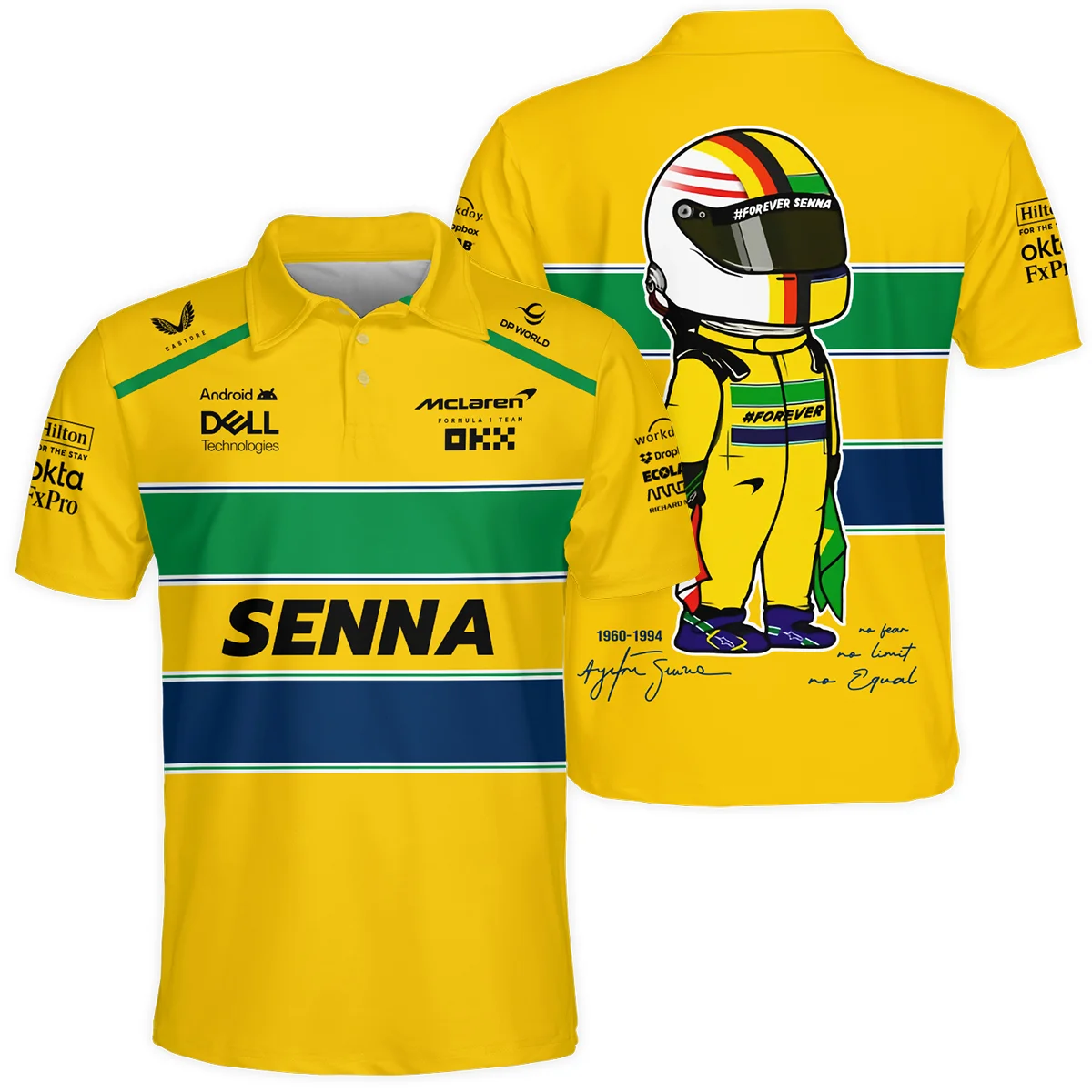 Forever Senna McLaren F1 Polo Shirt BLF13625A3PL - Racing Lifestyle Clothing