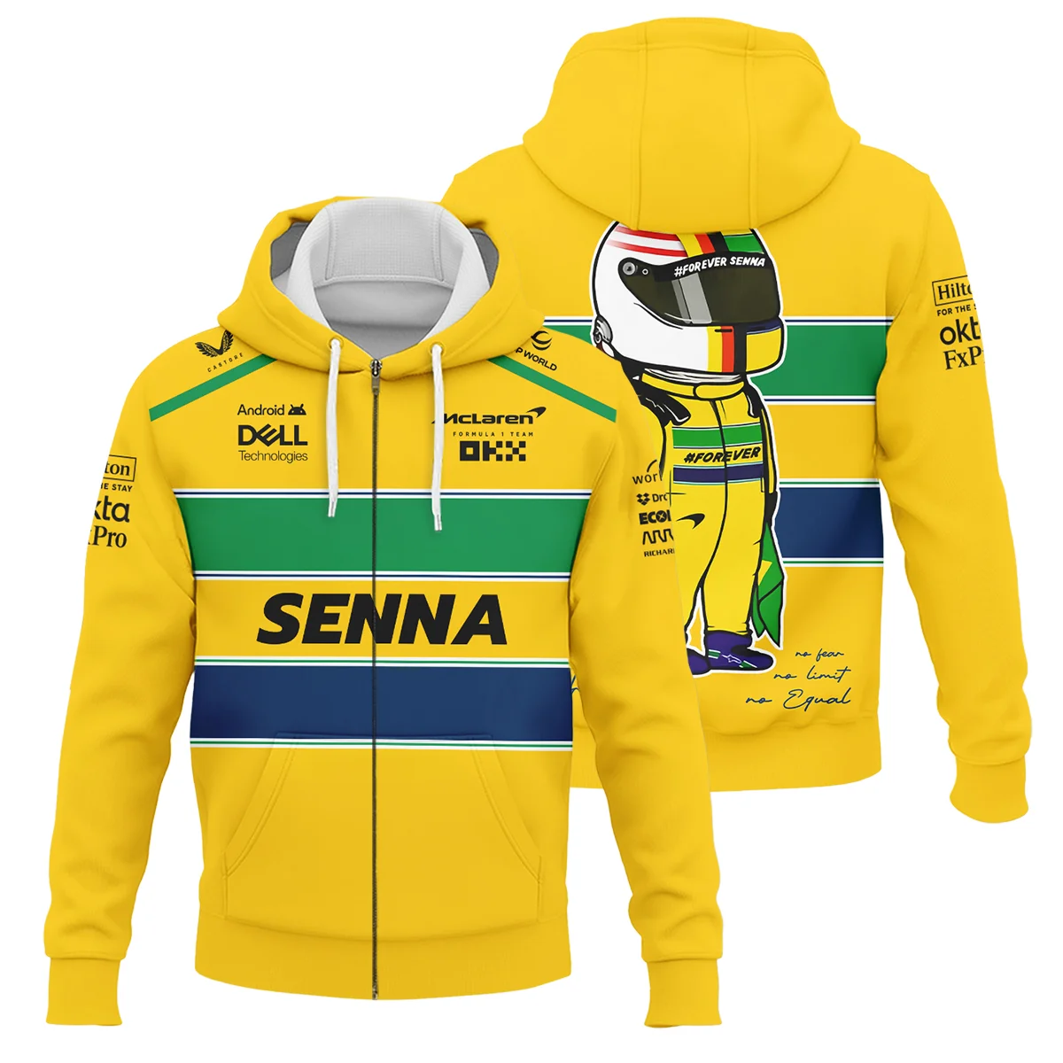 Forever Senna McLaren F1 Zipper Hoodie BLF13625A3ZHD - Race Day Outfit