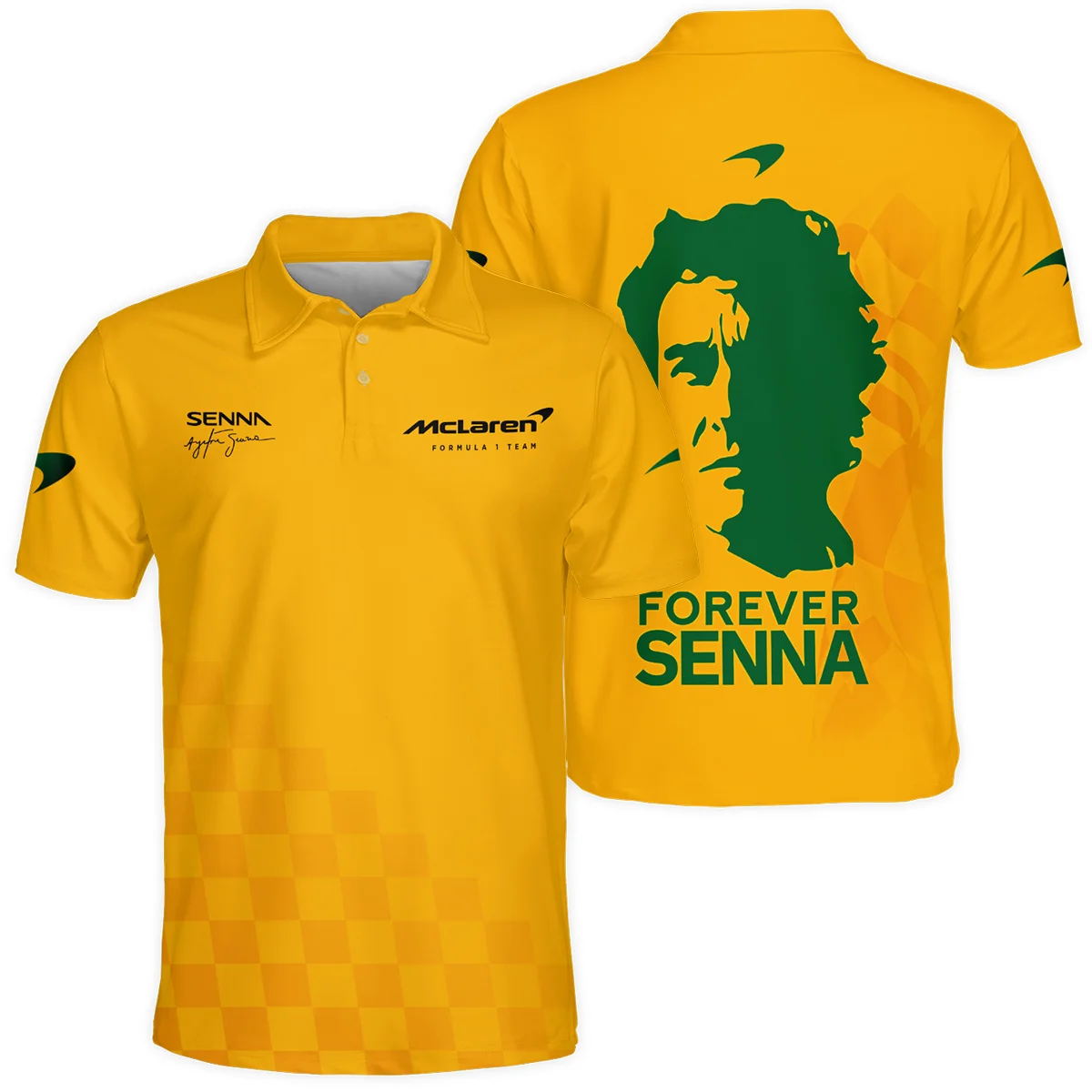 Forever Senna McLaren Formula One Polo Shirt BLF1190525A3PL - Racing Lifestyle Clothing