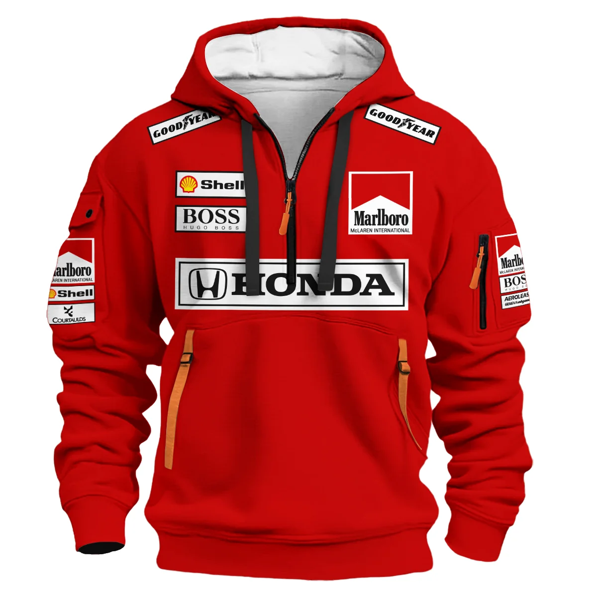 Alternative view of Gerhard Berger McLaren F1 Teamwear Hoodie Half Zip BLGB261025A2HDF - Race Day Outfit