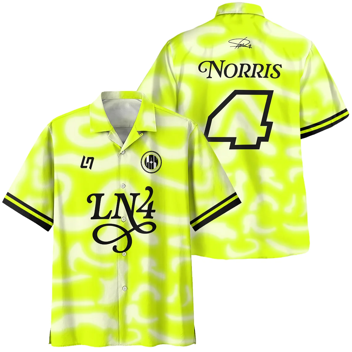 Grandstand '25 Lando Norris Hawaiian Shirt BLNR14925A6HW - Pit Lane Clothing