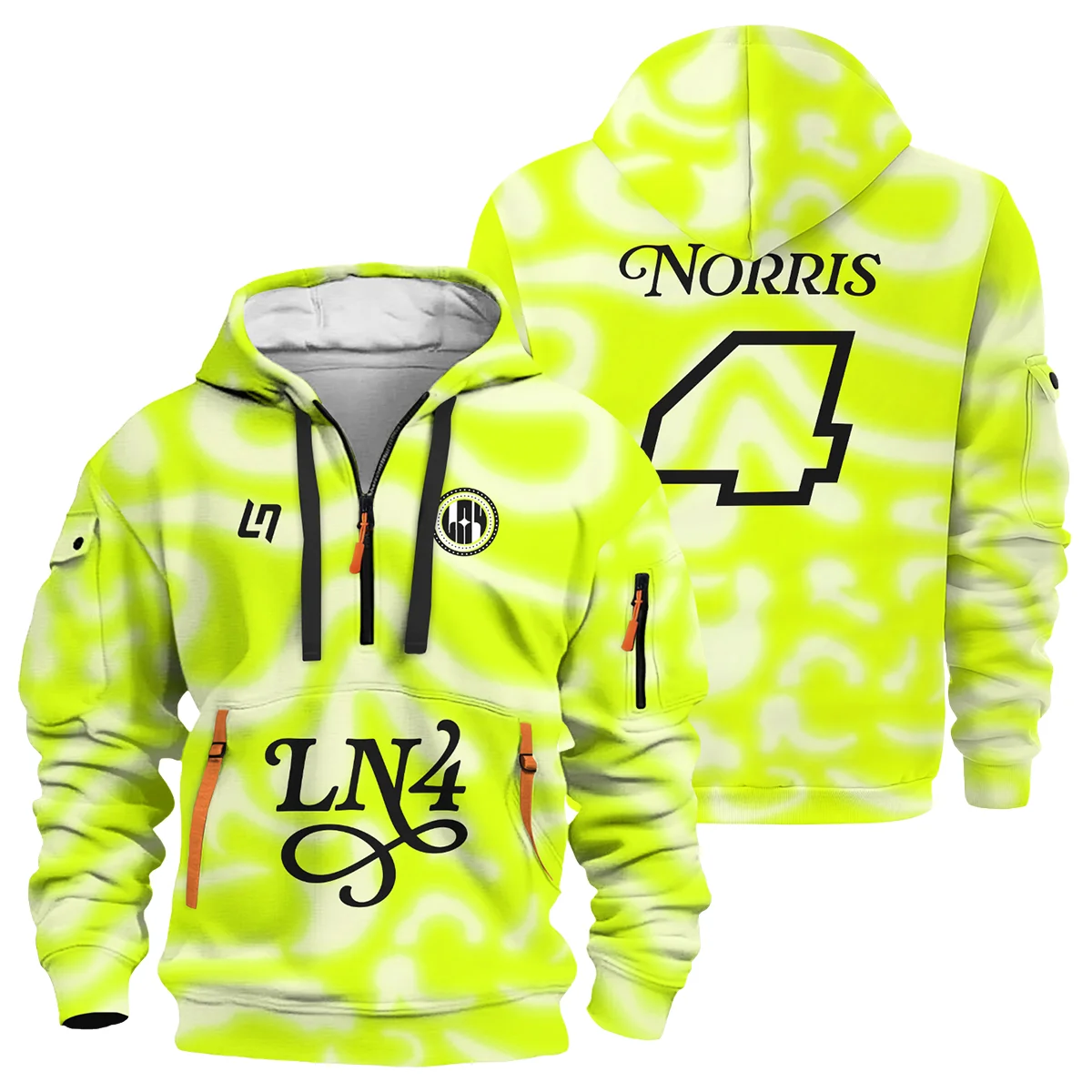 Grandstand '25 Lando Norris Hoodie Half Zip BLNR14925A6HDF - Motorsport Lifestyle Wear