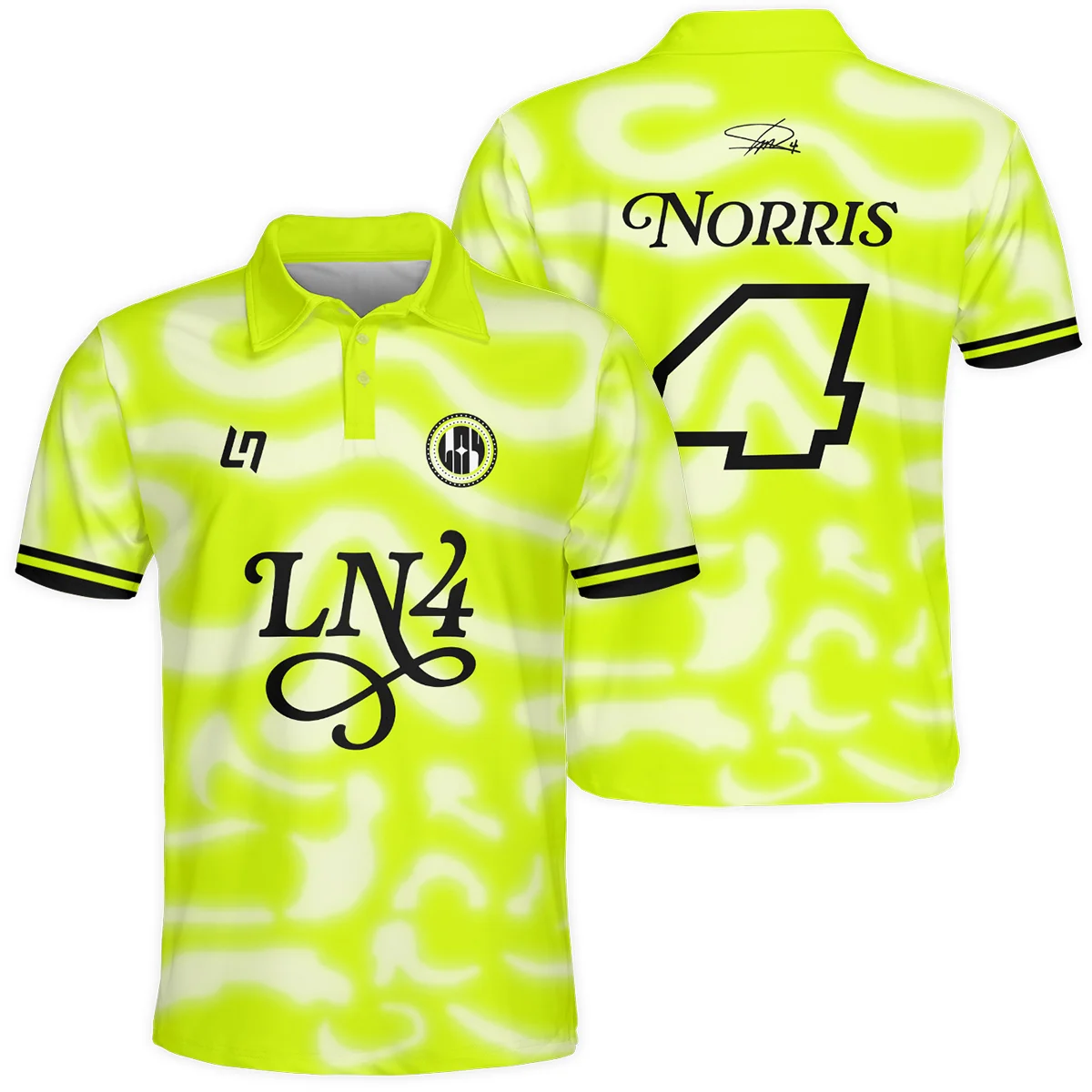 Grandstand '25 Lando Norris Polo Shirt BLNR14925A6PL - Motorsport Apparel