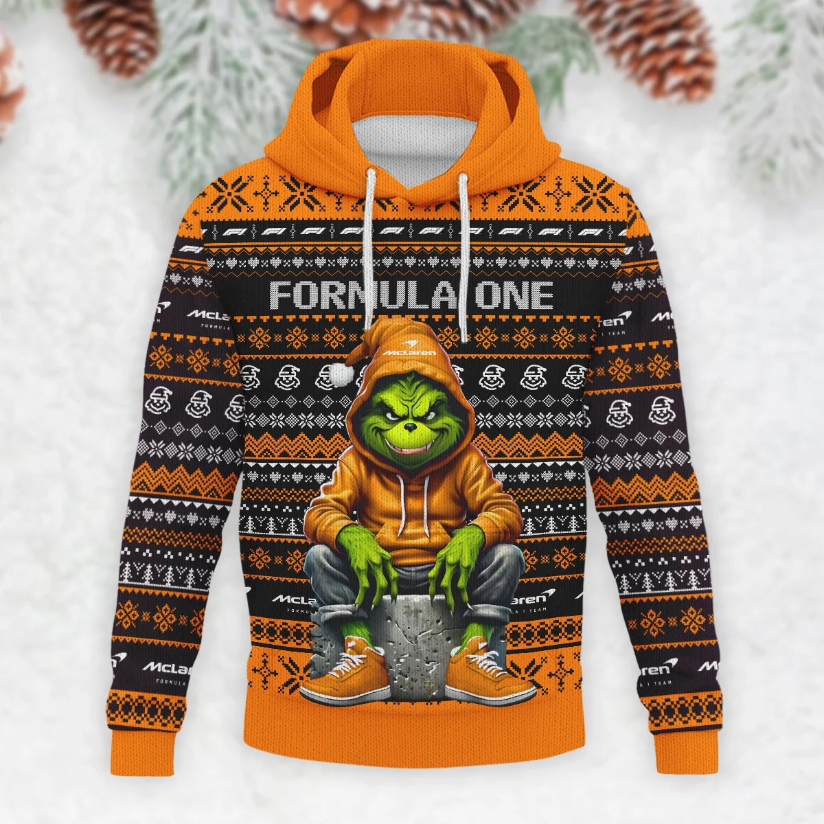 Grinch x McLaren Formula 1 - Knitted Hoodie BLVAF12209250A18MCL - Image 2