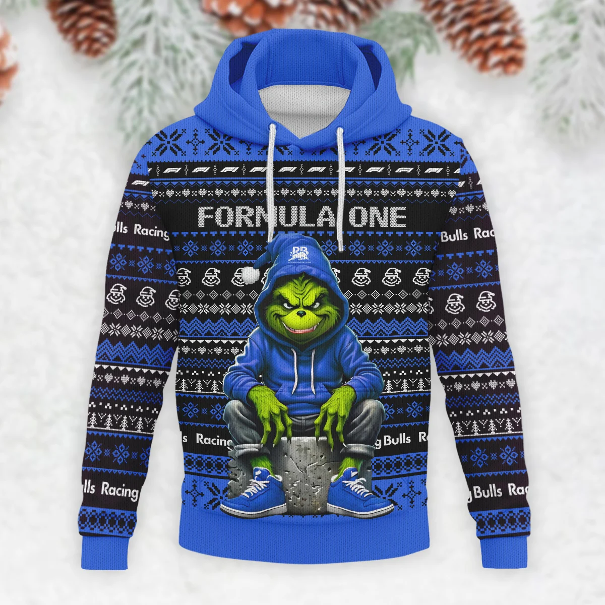 Grinch x Racing Bulls Formula 1 - Knitted Hoodie BLVAF12209250A18RAC - Image 2