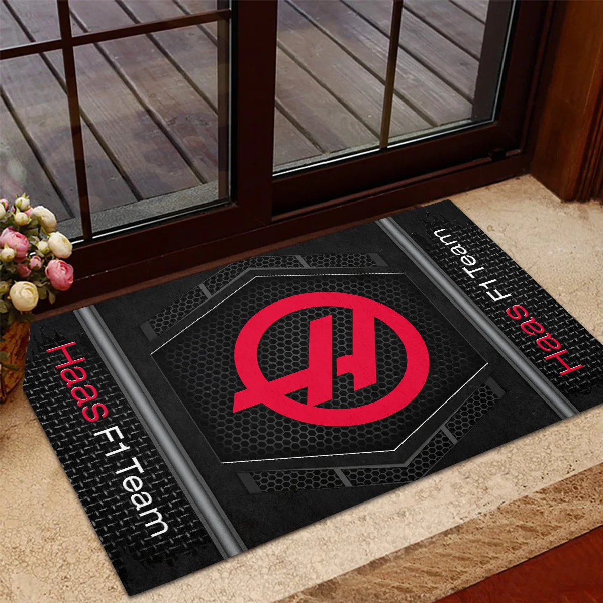 Haas F1 Rubber Base Doormat - All Over Print BLF1139A8HAAS