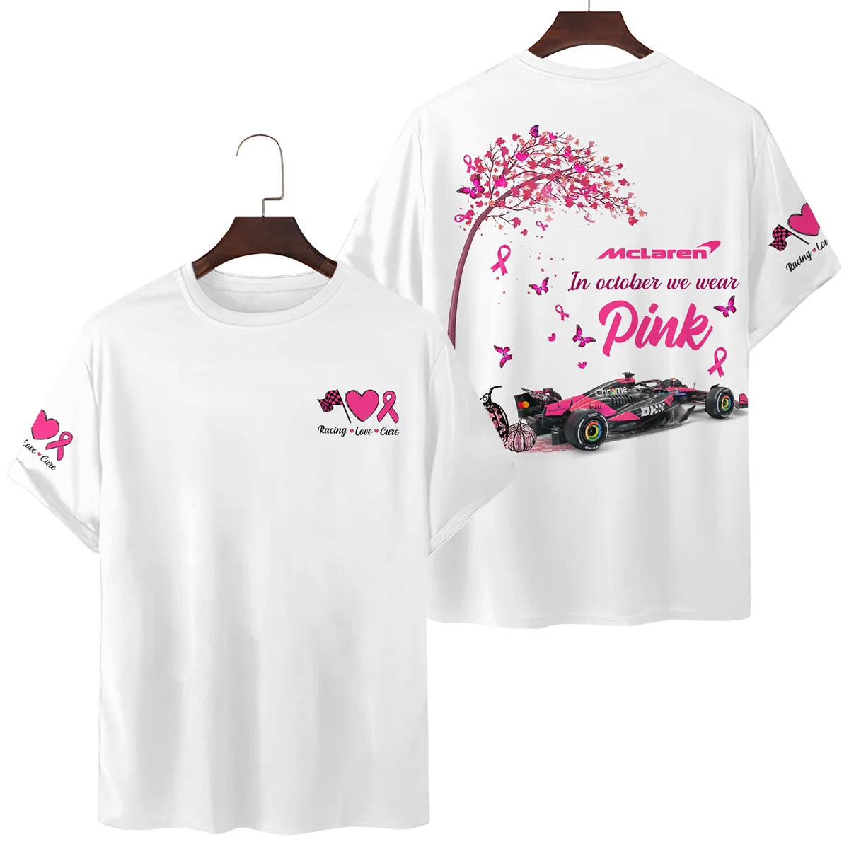 In October We Wear Pink McLaren Women T-Shirt BLMCL7925A1TS - F1 Fan Gear
