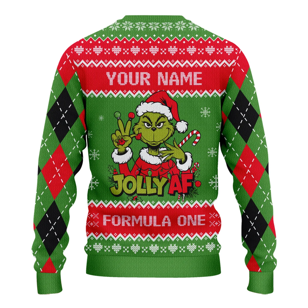 Jolly AF The Grinch Haas Formula 1 - Ugly Sweater BLVAF1220925A16HAAS - Image 3