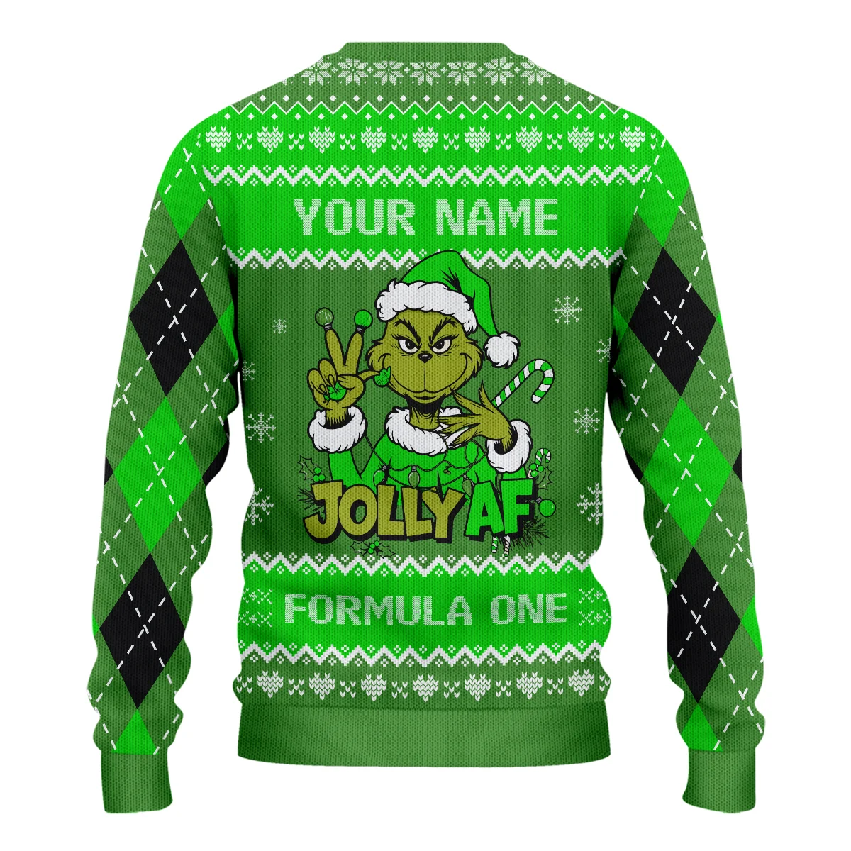 Jolly AF The Grinch Kick Sauber Formula 1 - Ugly Sweater BLVAF1220925A16KS - Image 3