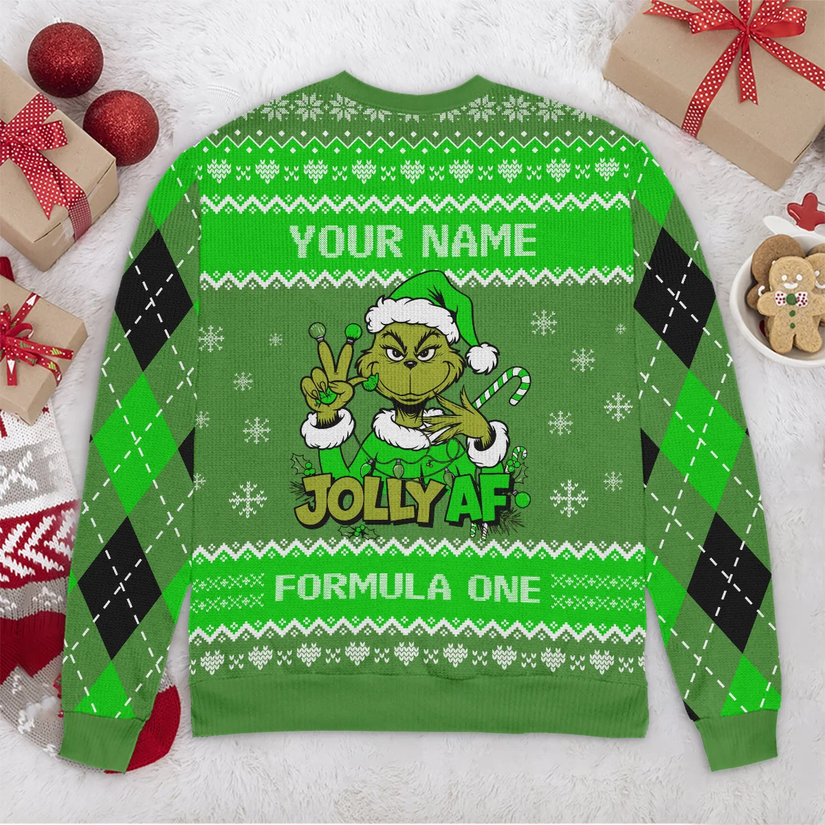 Jolly AF The Grinch Kick Sauber Formula 1 - Ugly Sweater BLVAF1220925A16KS - Image 6