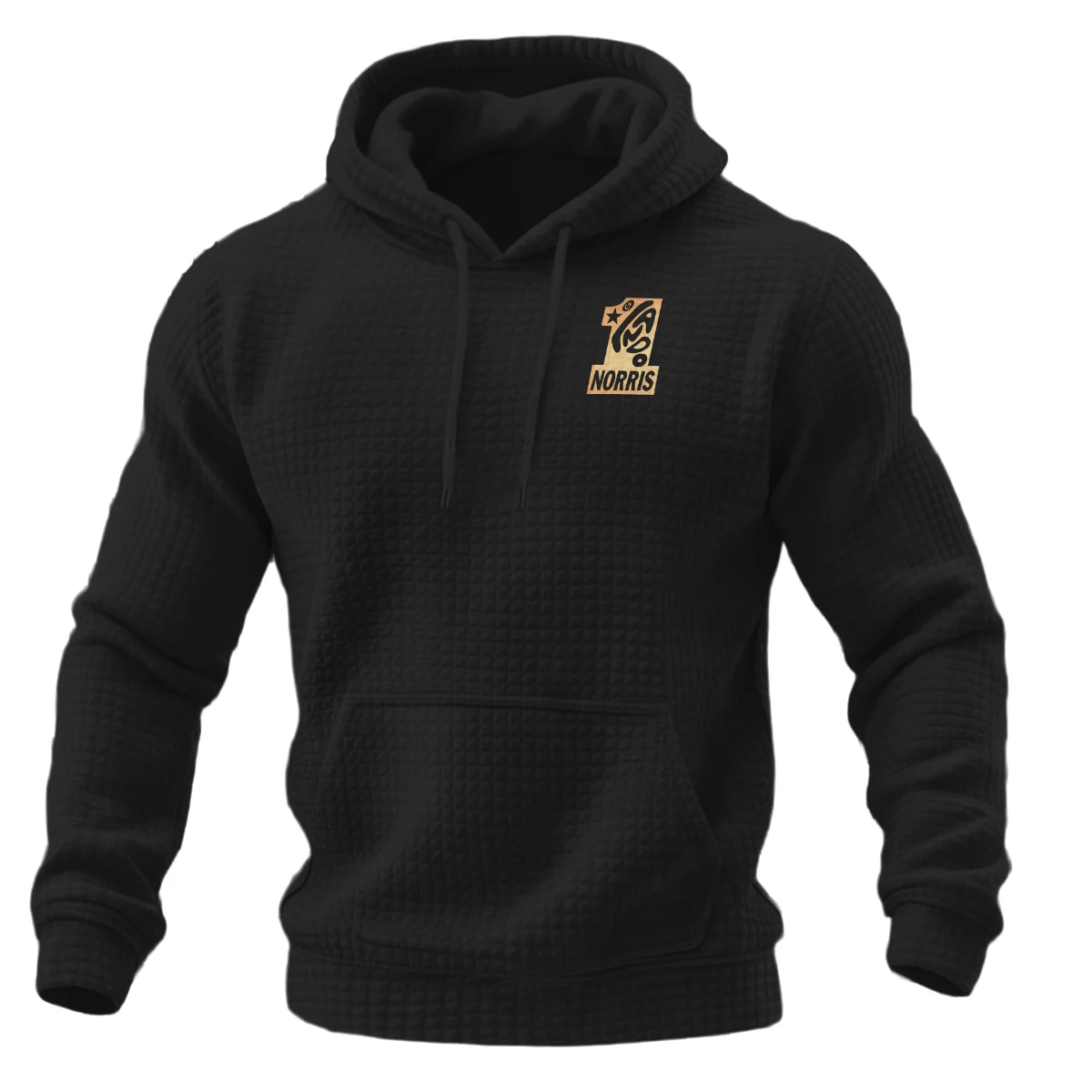 Lando Norris #1 World Champion Hoodie Quilted Waffle BLVALN051225A9HQW - Image 2