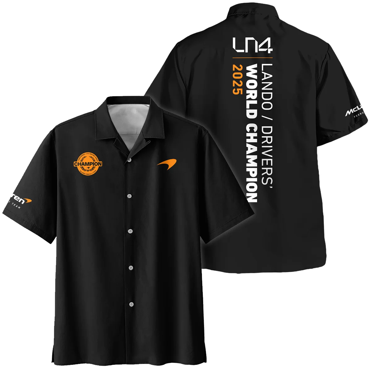 Lando Norris 2025 Drivers’ World Champion McLaren F1 Team Hawaiian Shirt BLVALN051225A3HW