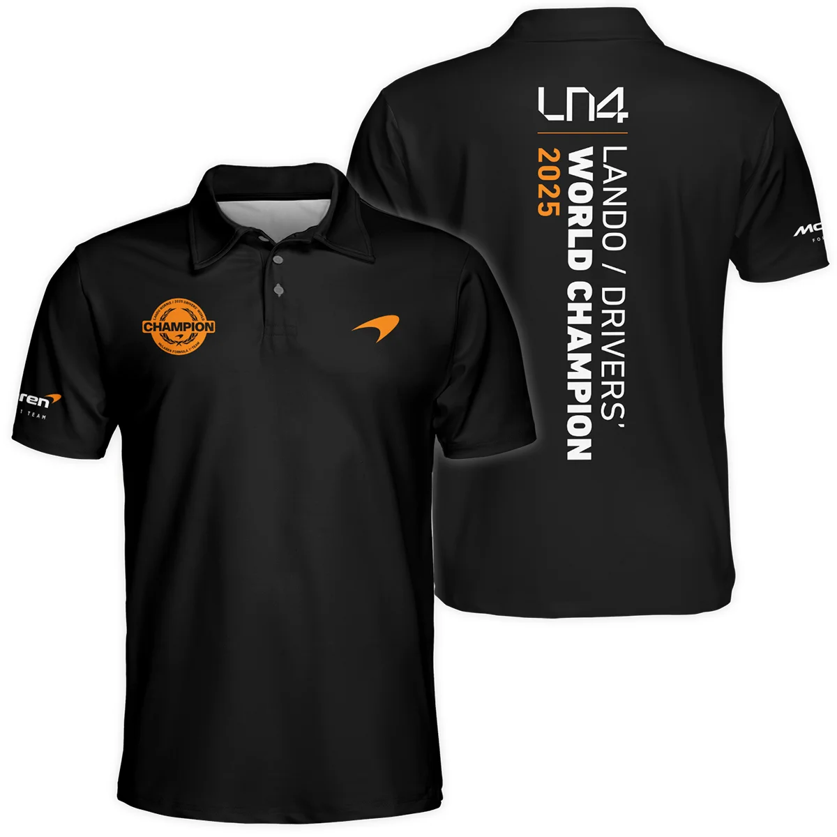 Lando Norris 2025 Drivers’ World Champion McLaren F1 Team Polo Shirt BLVALN051225A3PL