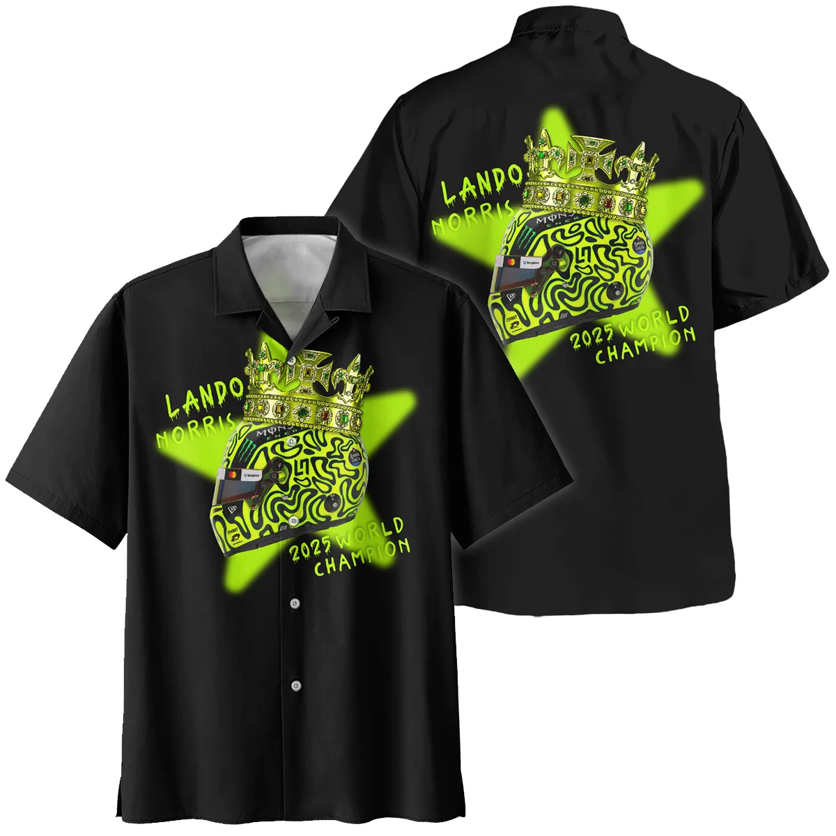 Lando Norris Crown World Champion Hawaiian Shirt BLVALN051225A6HW - Racing Lifestyle Clothing