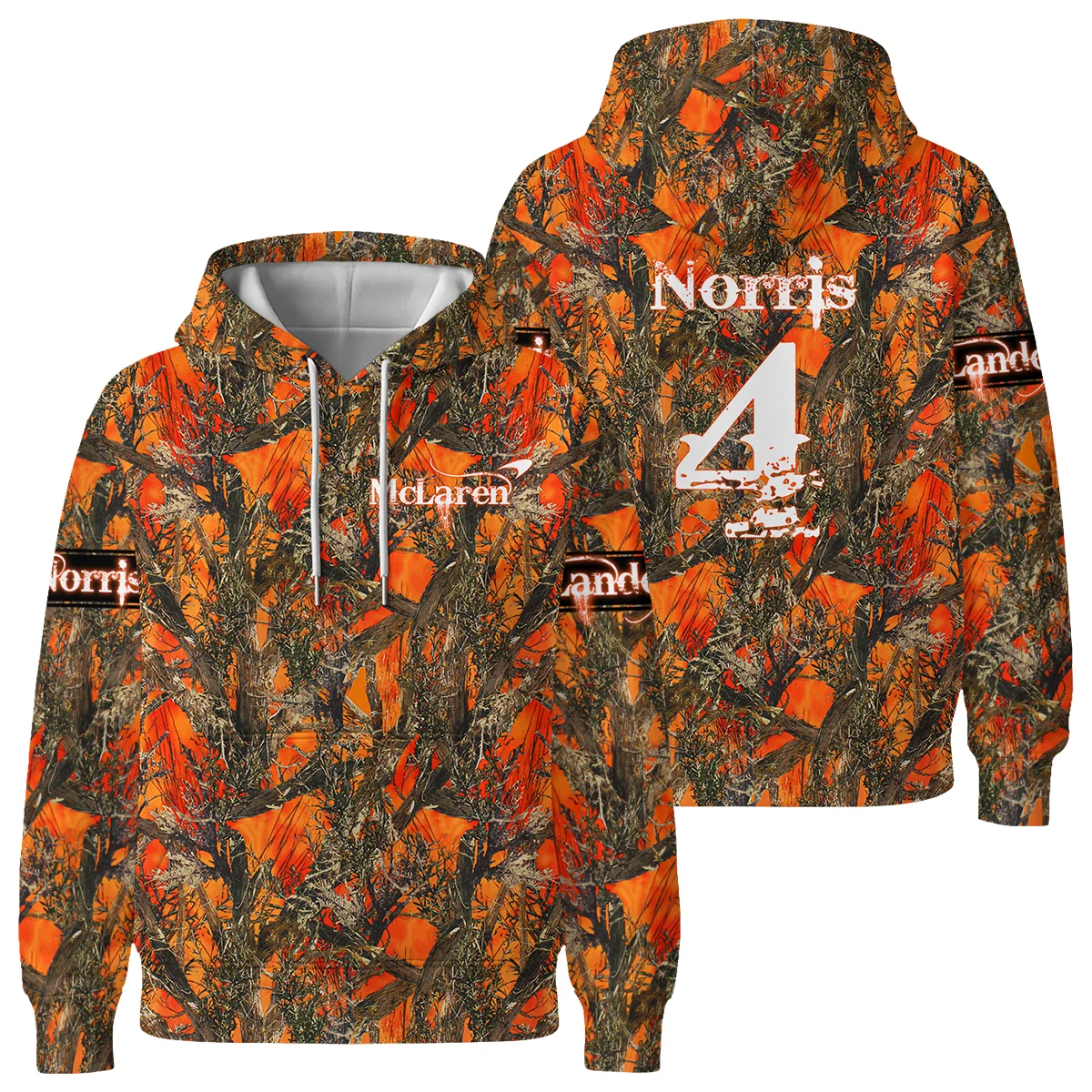 Lando Norris Hunting Camo McLaren F1 Hoodie BLNR2825A1HD - Formula Racing Apparel