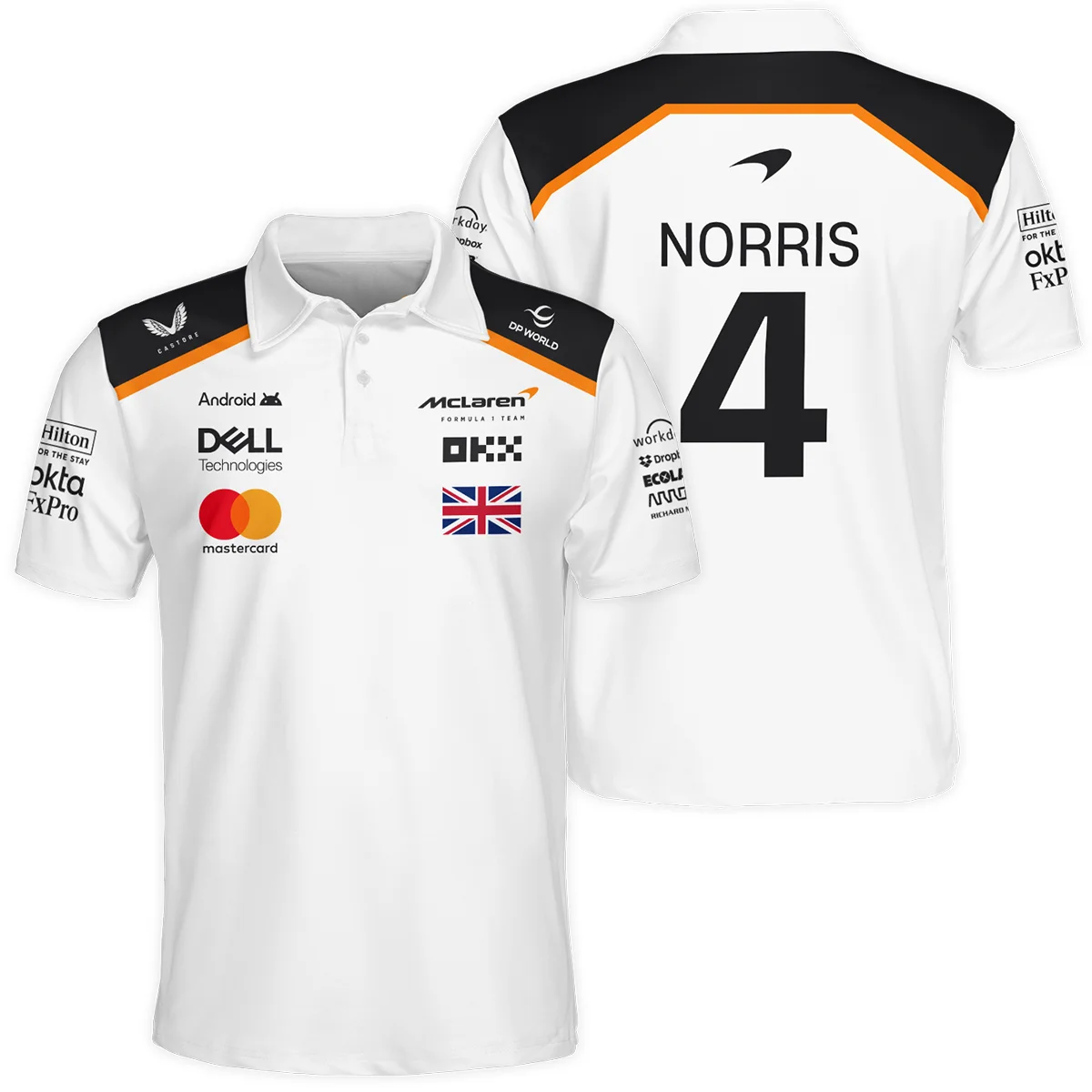 Lando Norris LN4 McLaren F1 Polo Shirt BLF19625A1PL