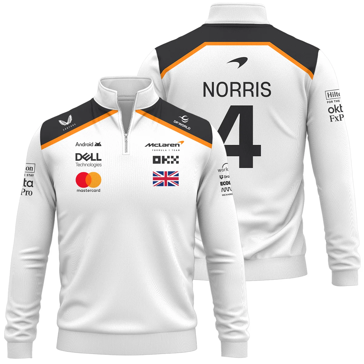 Lando Norris LN4 McLaren F1 Quarter-Zip Sweatshirt BLF19625A1QZS