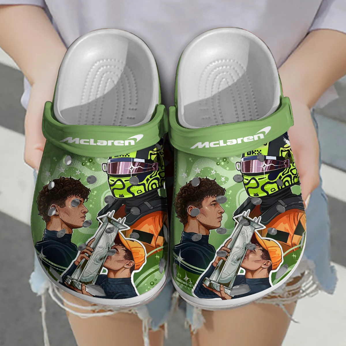 Lando Norris McLaren F1 Crocs - Waterproof Odor-resistant Antimicrobial BLMCL8425A10 - Image 3