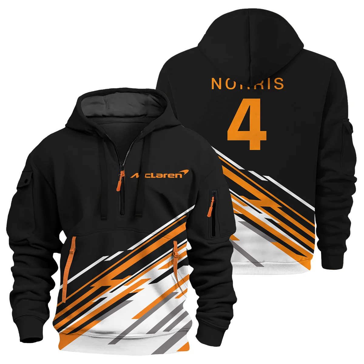 Lando Norris McLaren F1 Logo Hoodie Half Zip BLMCL10425A23HZ