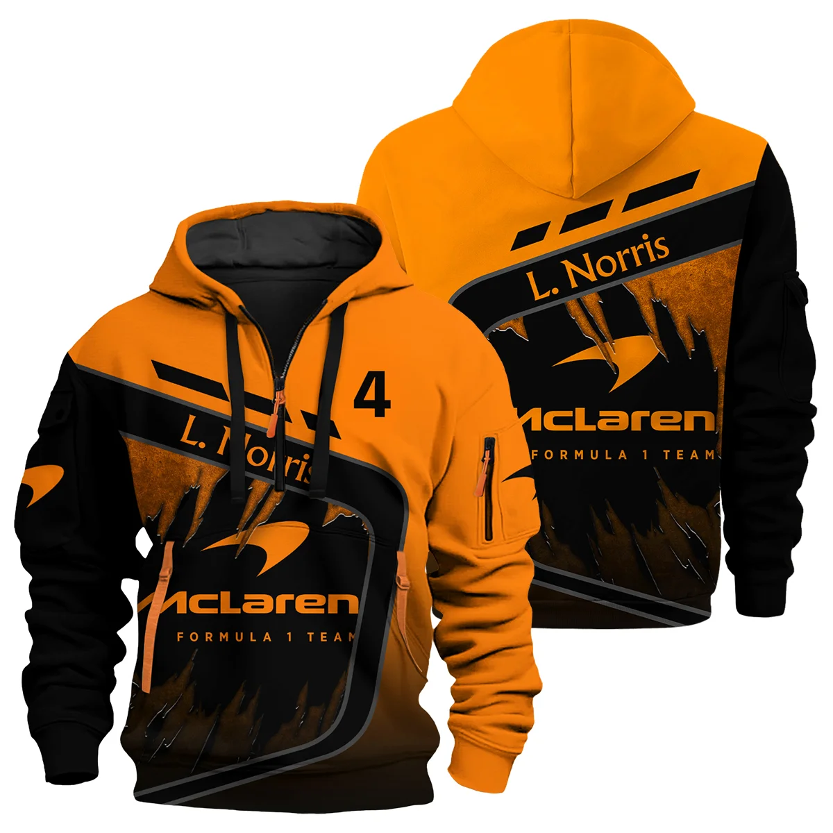 Lando Norris McLaren F1 Logo Hoodie Half Zip BLMCL3425A13HZ