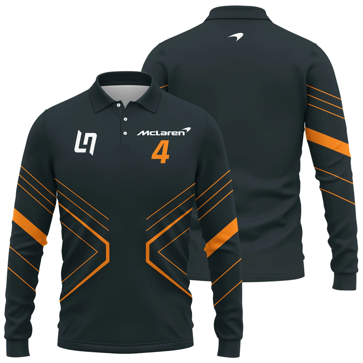 Lando Norris McLaren F1 Long Polo Shirt All Over Prints BLMCL10425A3LPL