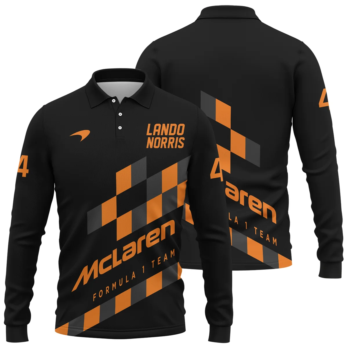 Lando Norris McLaren F1 Long Polo Shirt All Over Prints BLMCL10425A6LPL